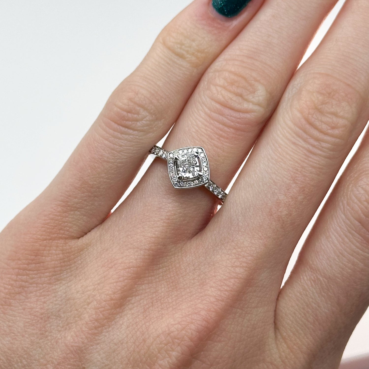 0.50ct GIA Cushion Cut Diamond Ring