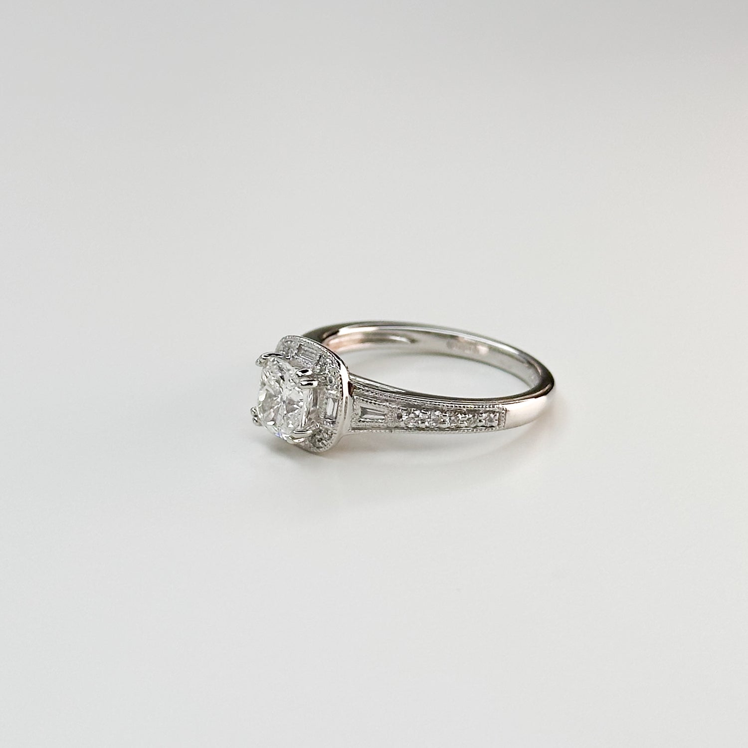 0.91ct GIA Cushion Cut Diamond Ring