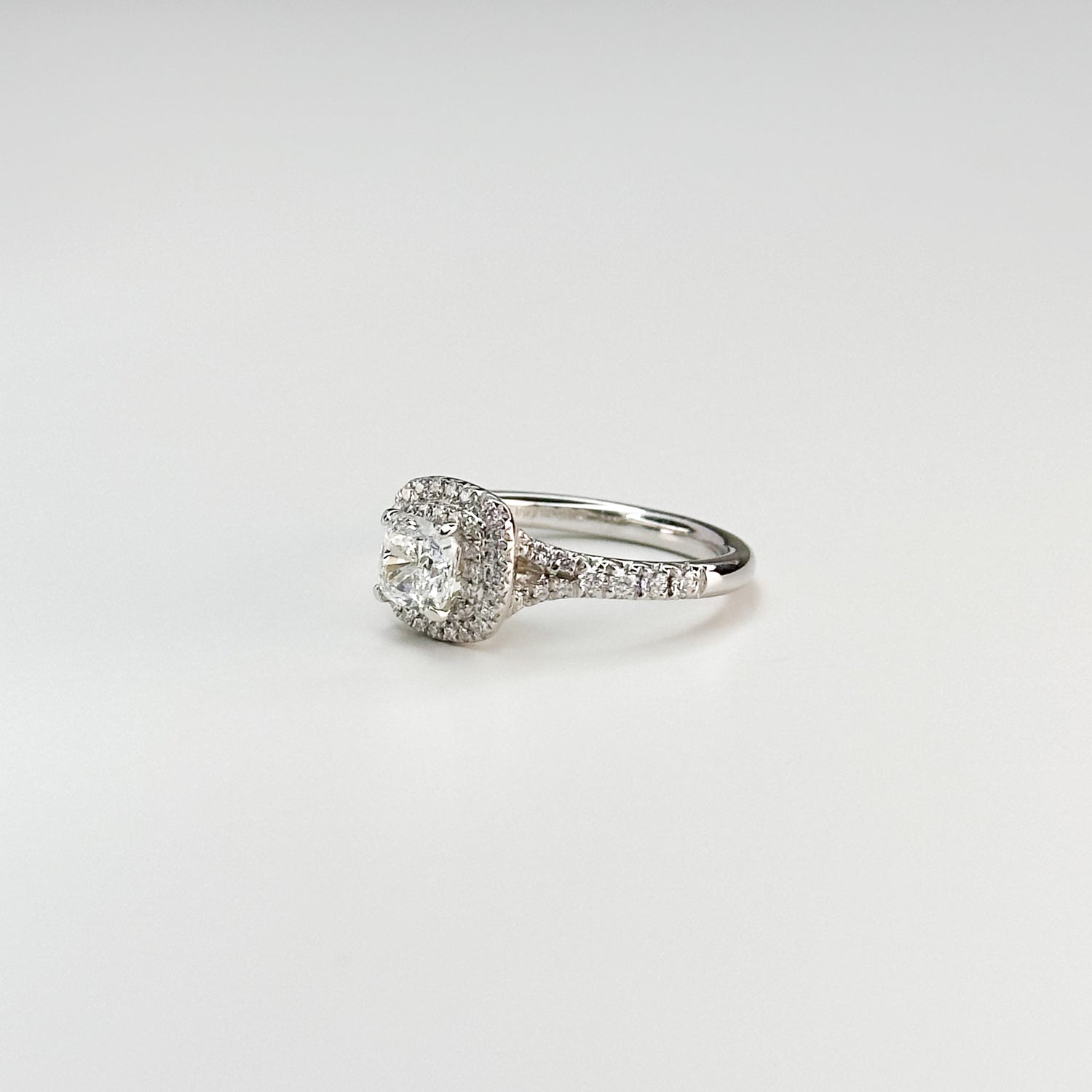 0.71ct GIA Cushion Cut Diamond Ring