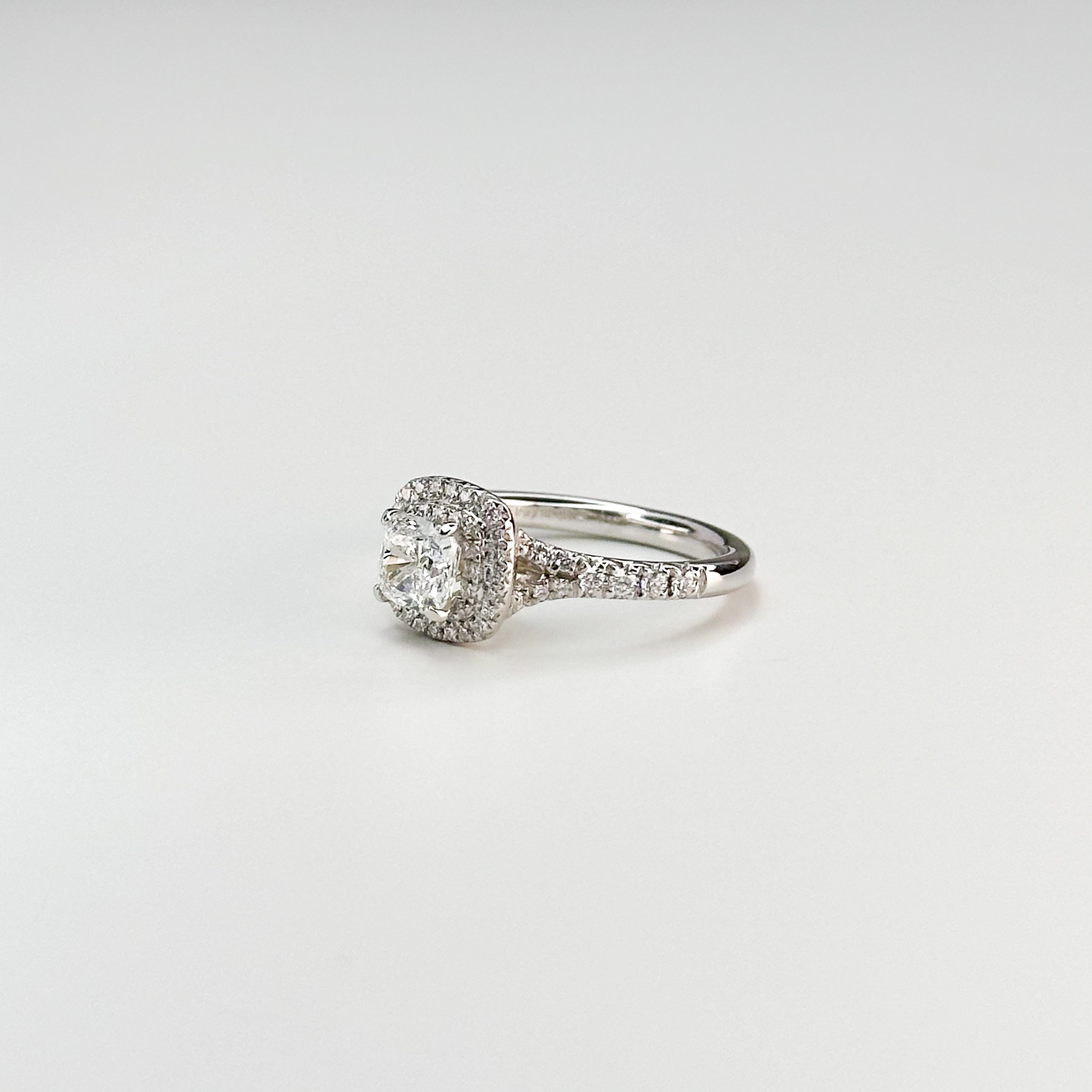 0.71ct GIA Cushion Cut Diamond Ring