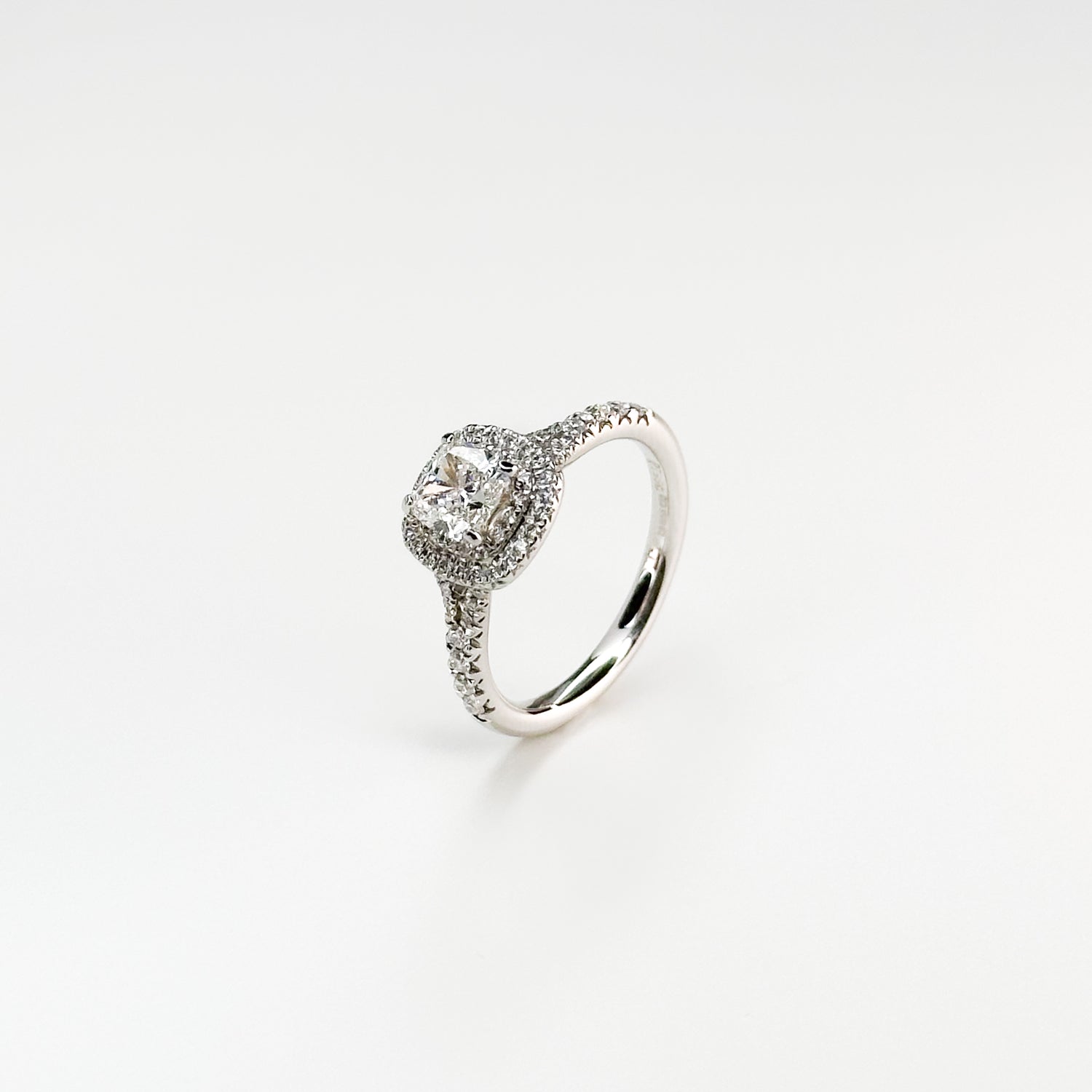 0.71ct GIA Cushion Cut Diamond Ring