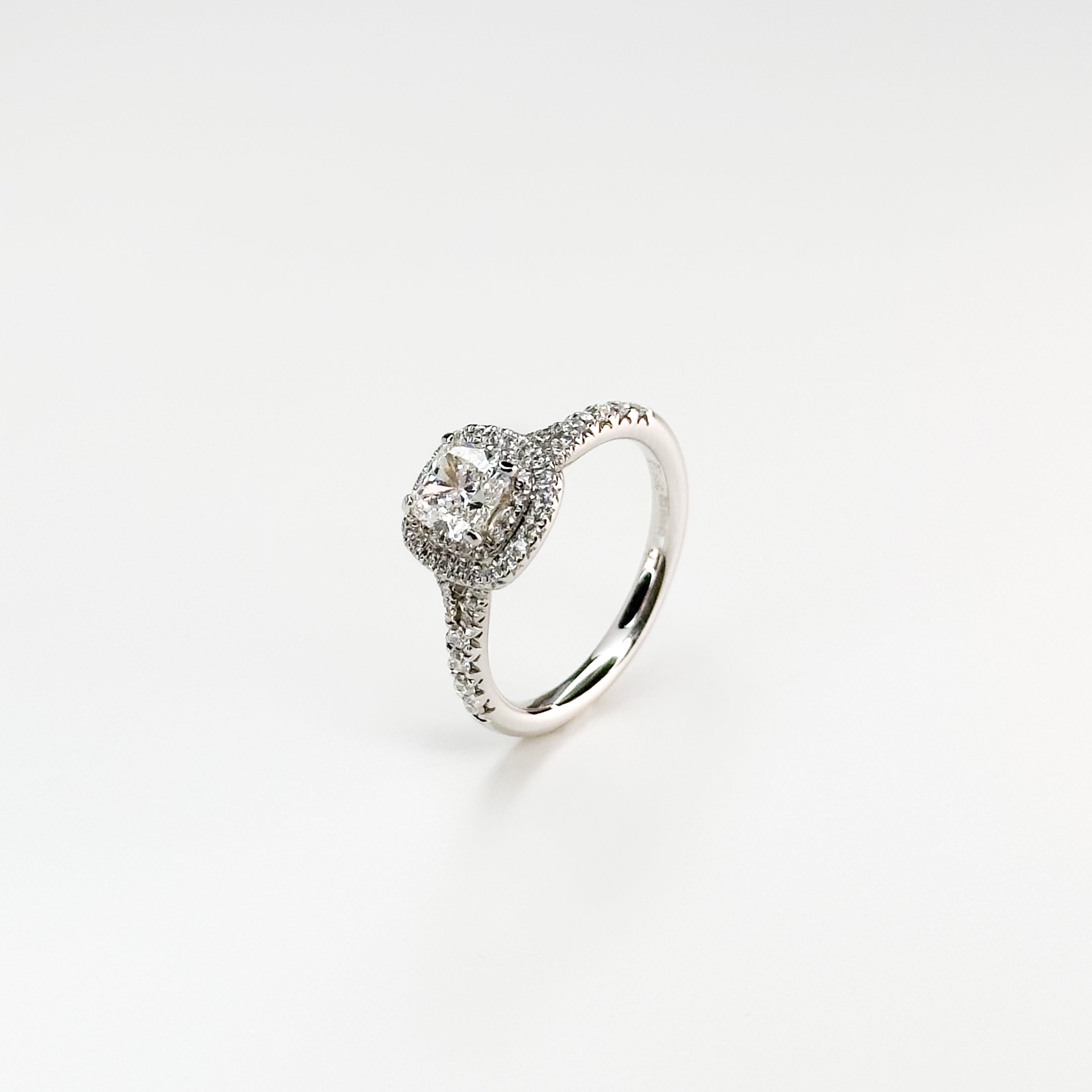 0.71ct GIA Cushion Cut Diamond Ring