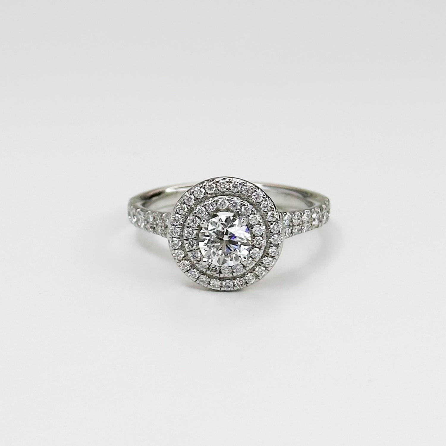 0.51ct GIA Diamond Ring with Double Diamond Halo