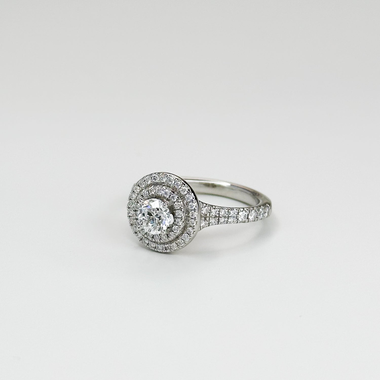 0.51ct GIA Diamond Ring with Double Diamond Halo