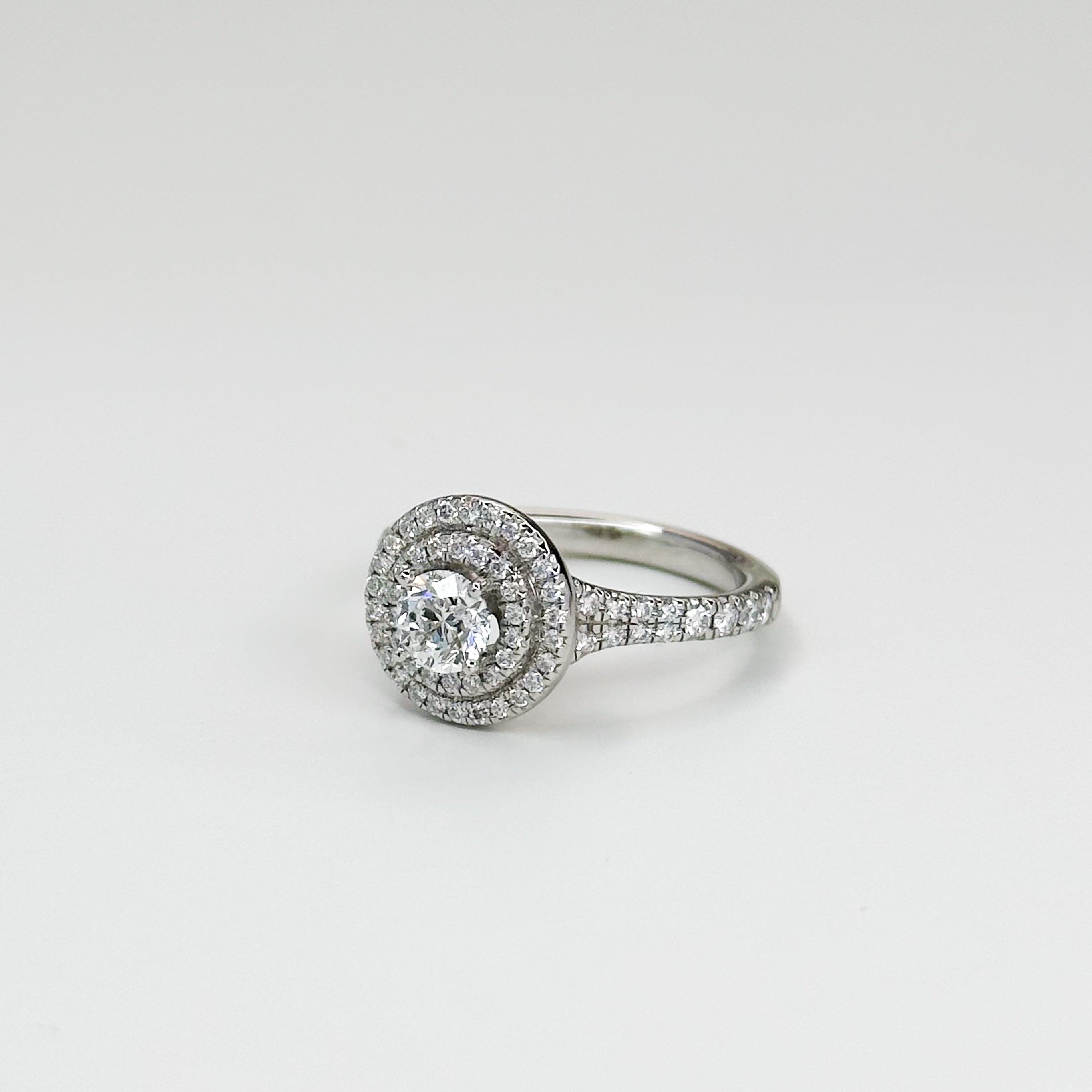 0.51ct GIA Diamond Ring with Double Diamond Halo
