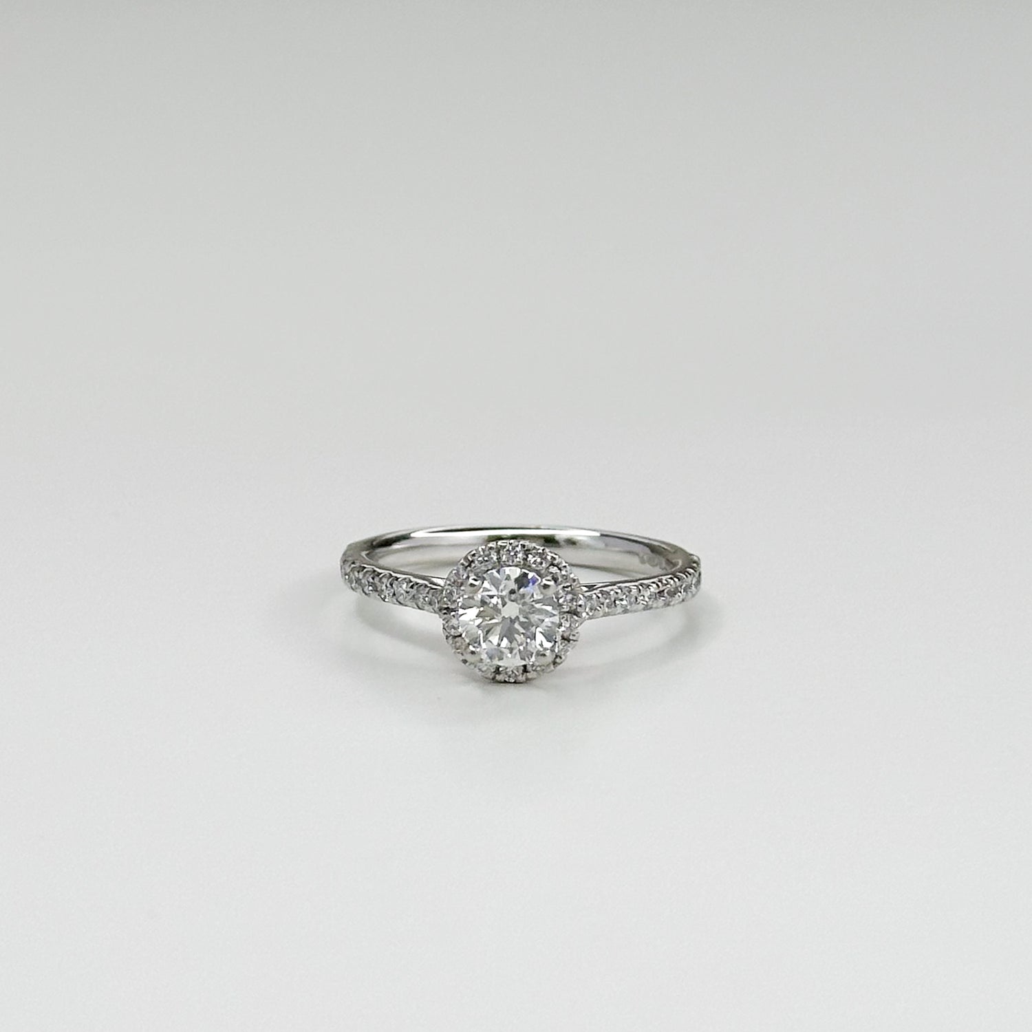 0.50ct GIA Diamond Ring with Diamond Halo