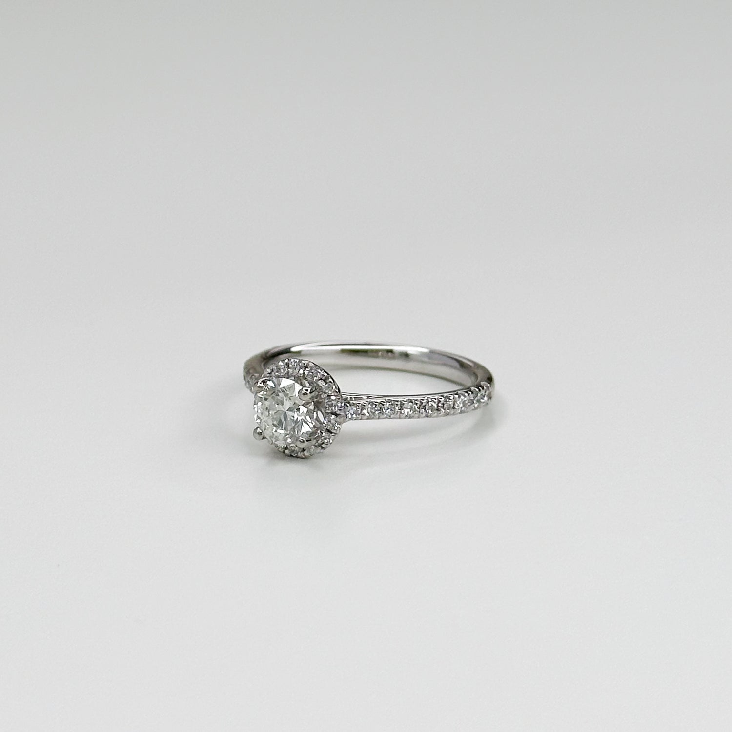 0.50ct GIA Diamond Ring with Diamond Halo