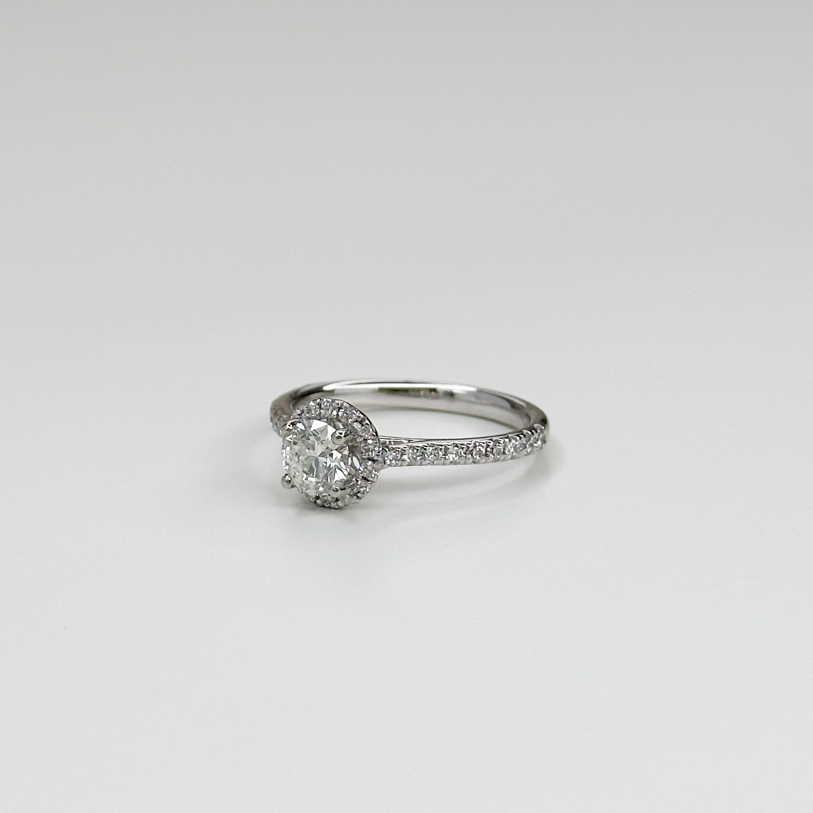 0.50ct GIA Diamond Ring with Diamond Halo