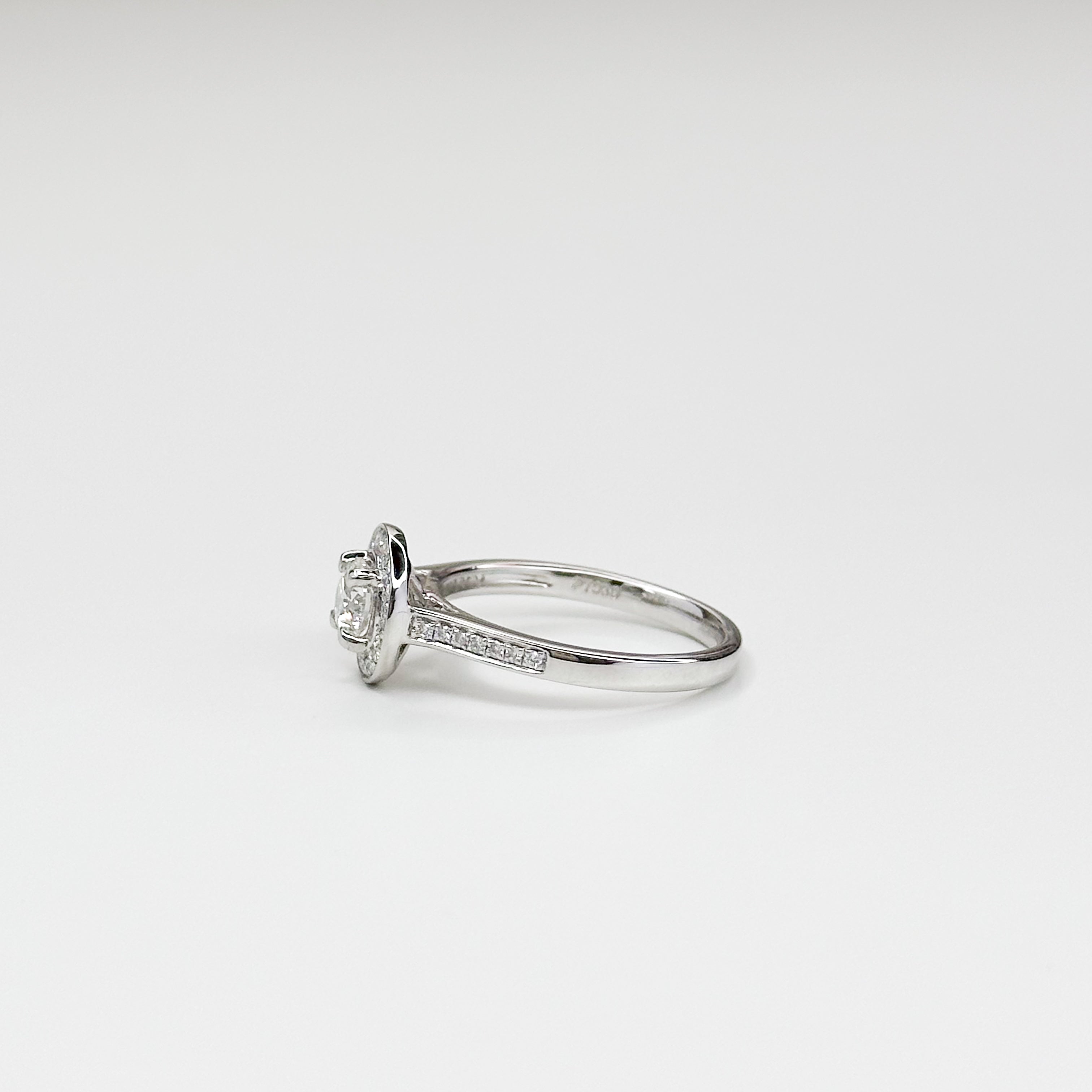 0.54ct GIA Diamond Ring with Diamond Halo