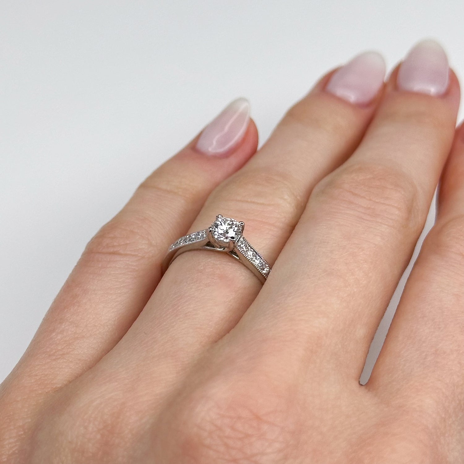 0.40ct GIA Diamond Engagement Ring in Platinum