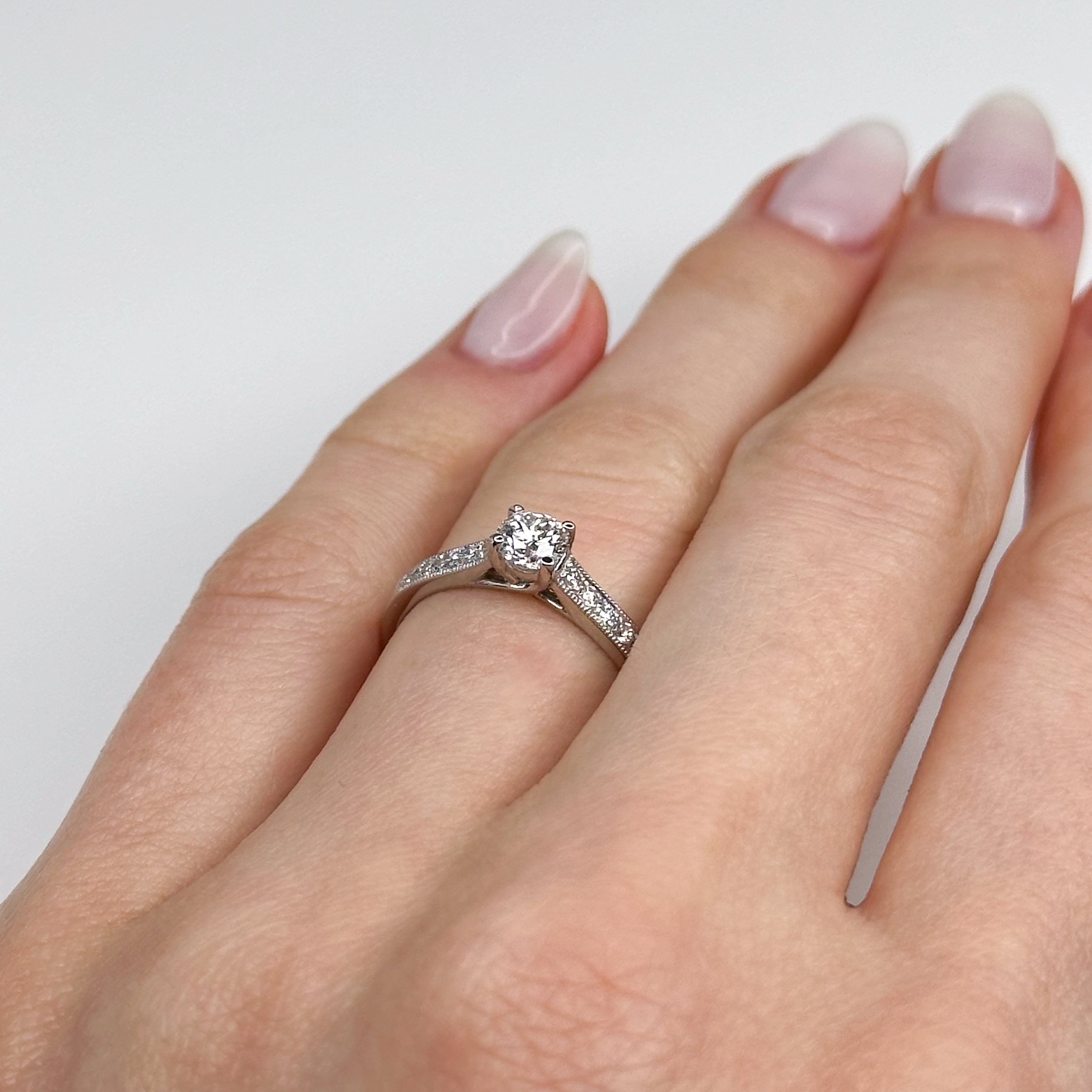 0.40ct GIA Diamond Engagement Ring in Platinum