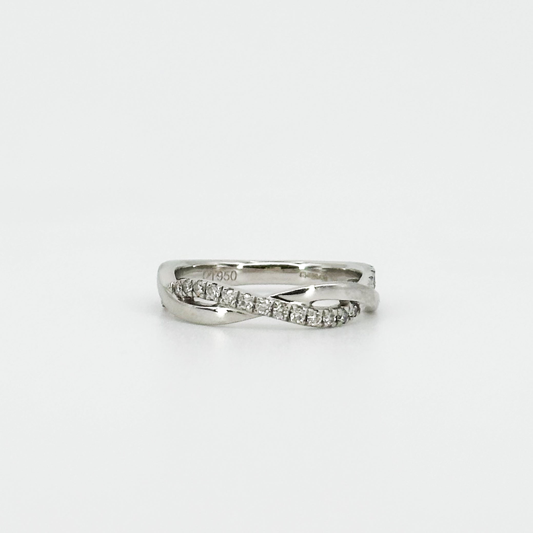 Twisted Diamond Eternity Band in Platinum