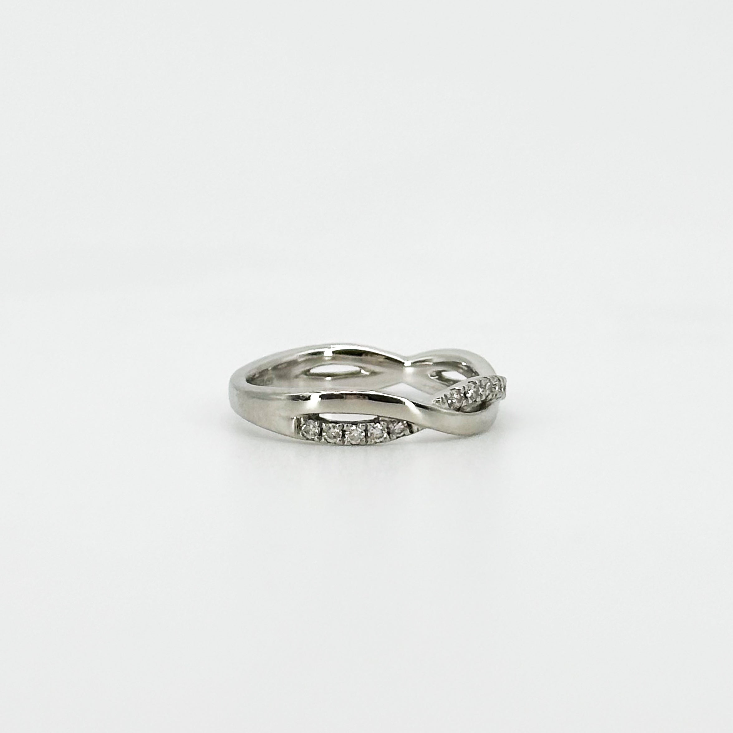 Twisted Diamond Eternity Band in Platinum
