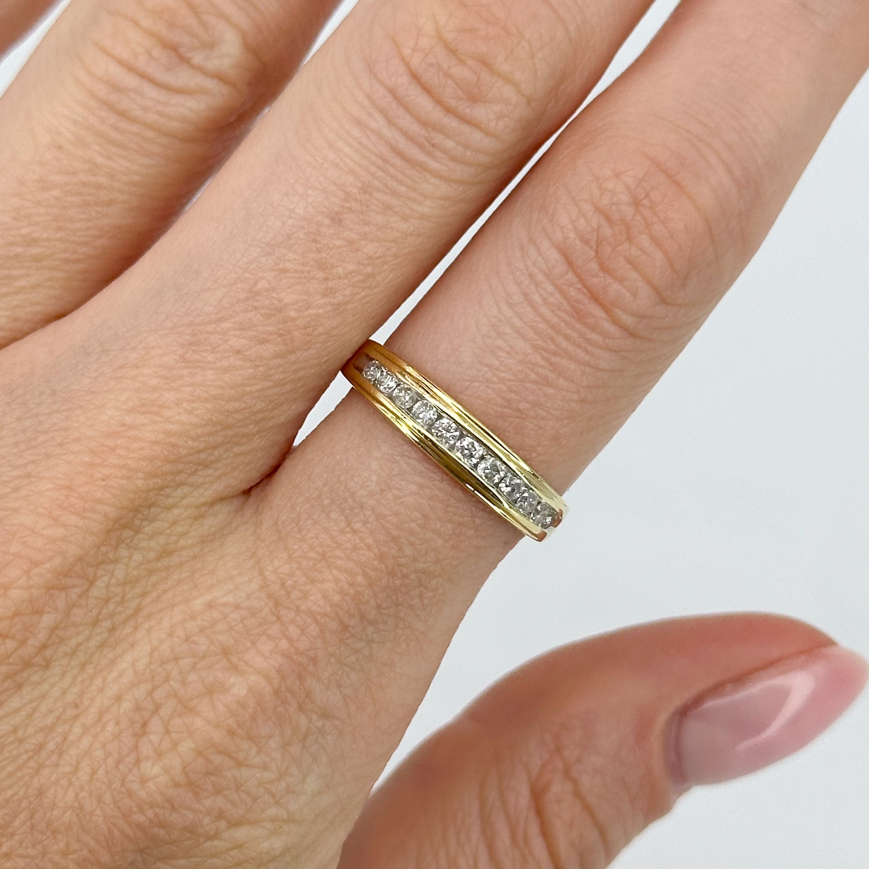 Half Turn Eternity Ring in Yellow Gold