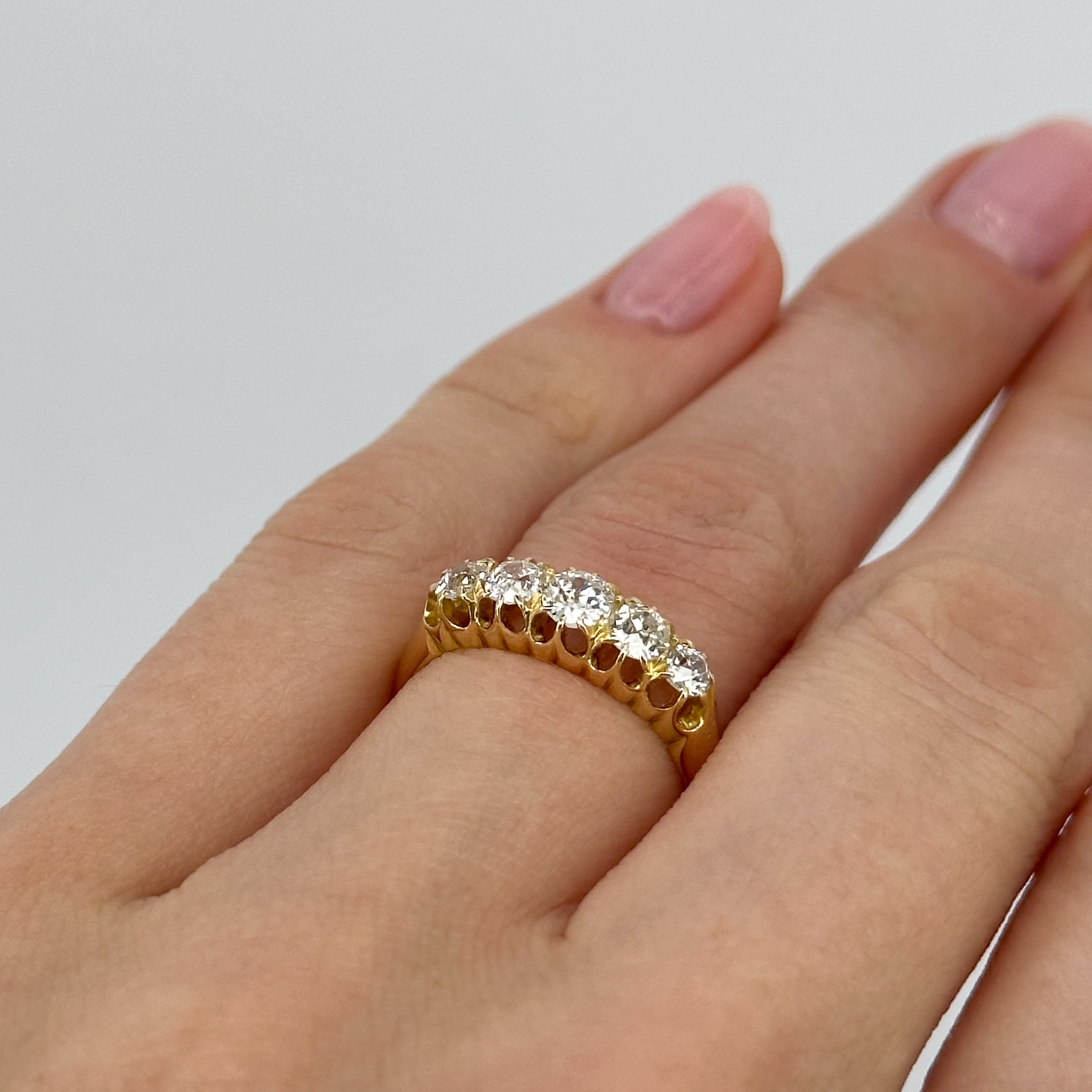 5 Diamond Eternity Ring in Yellow Gold