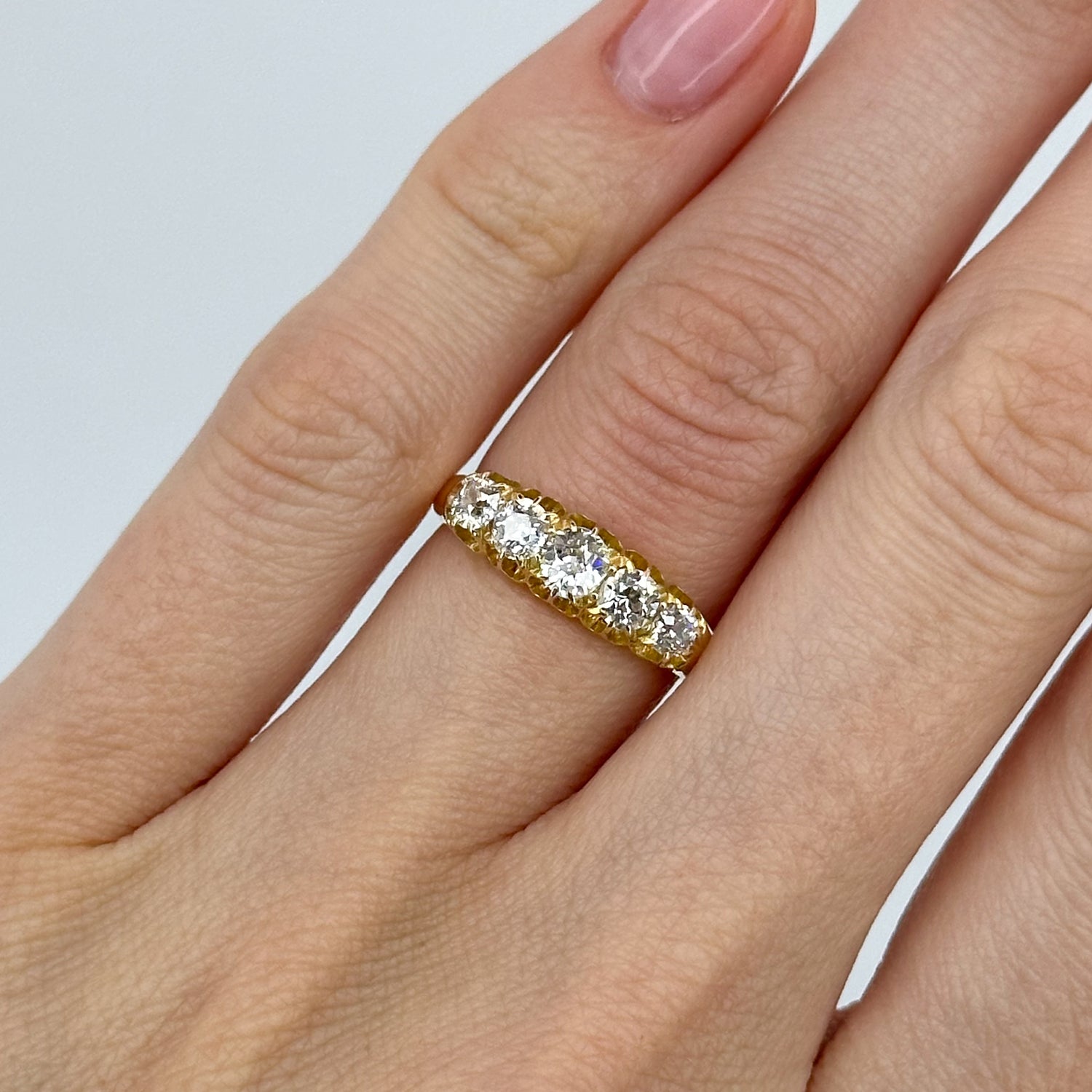 5 Diamond Eternity Ring in Yellow Gold