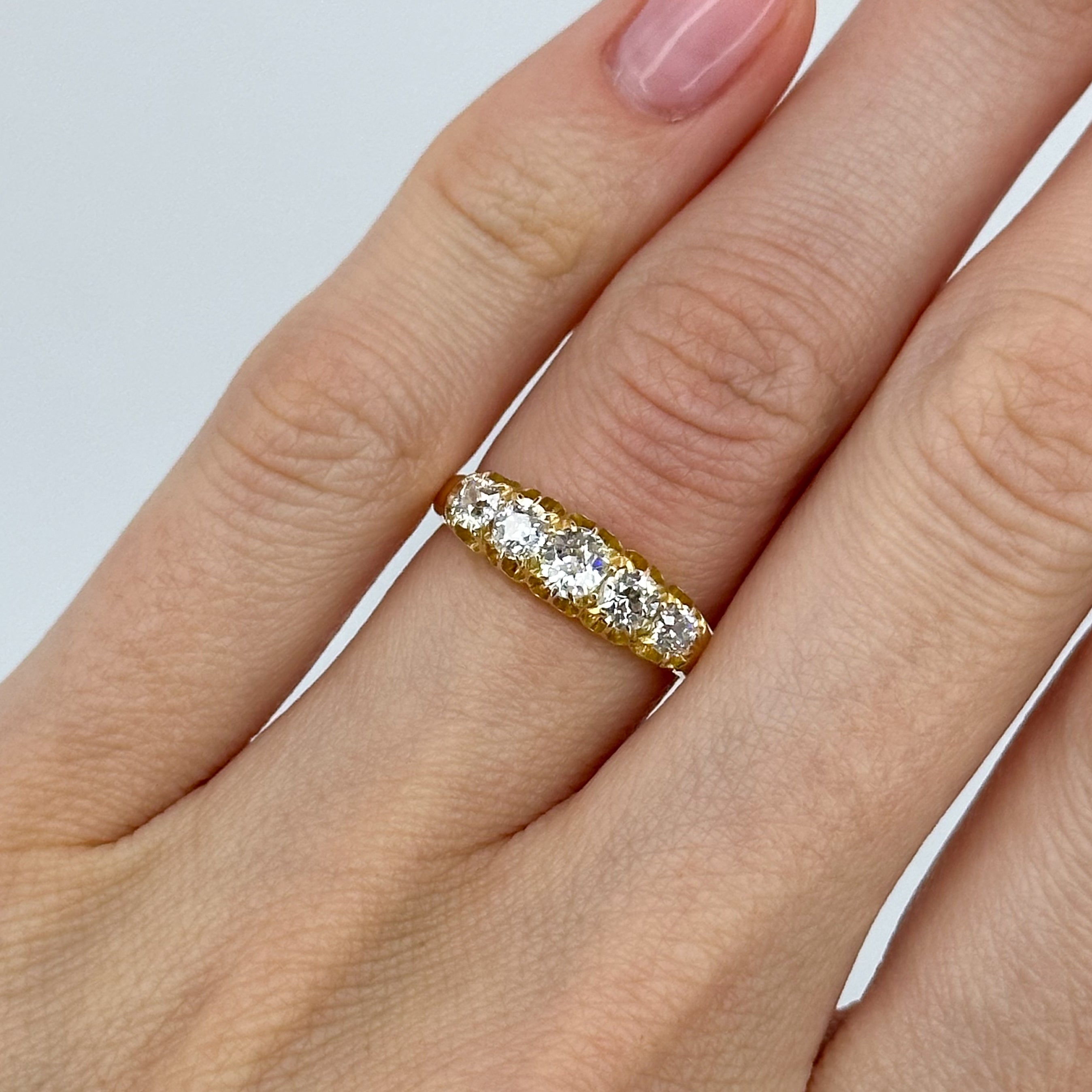 5 Diamond Eternity Ring in Yellow Gold