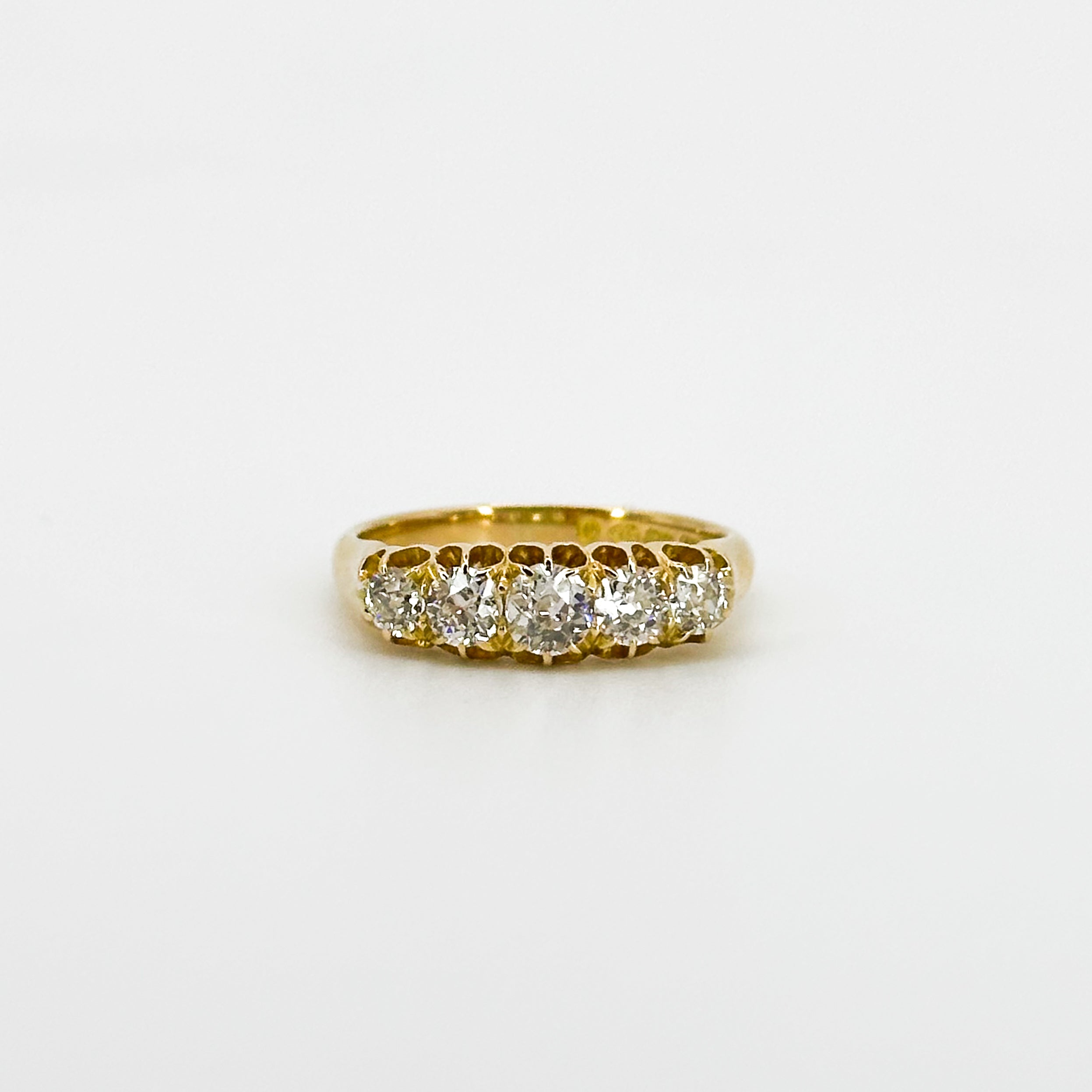 5 Diamond Eternity Ring in Yellow Gold