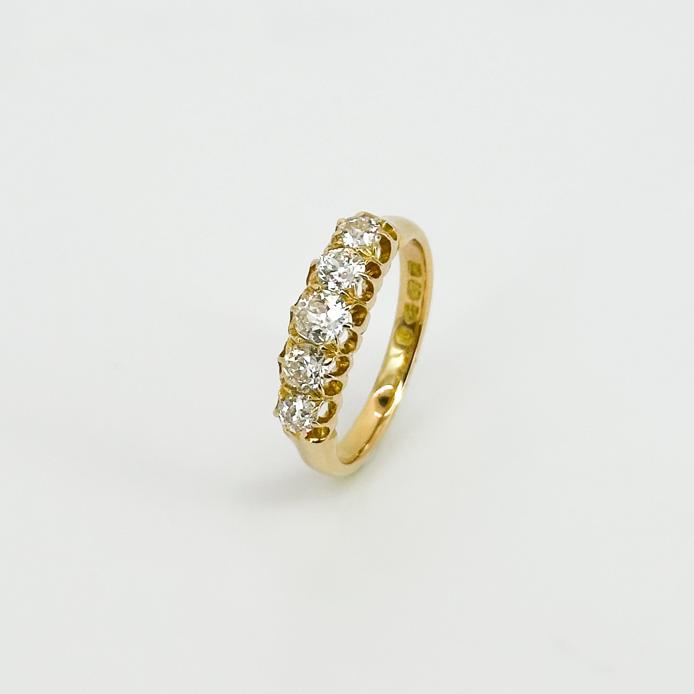 5 Diamond Eternity Ring in Yellow Gold