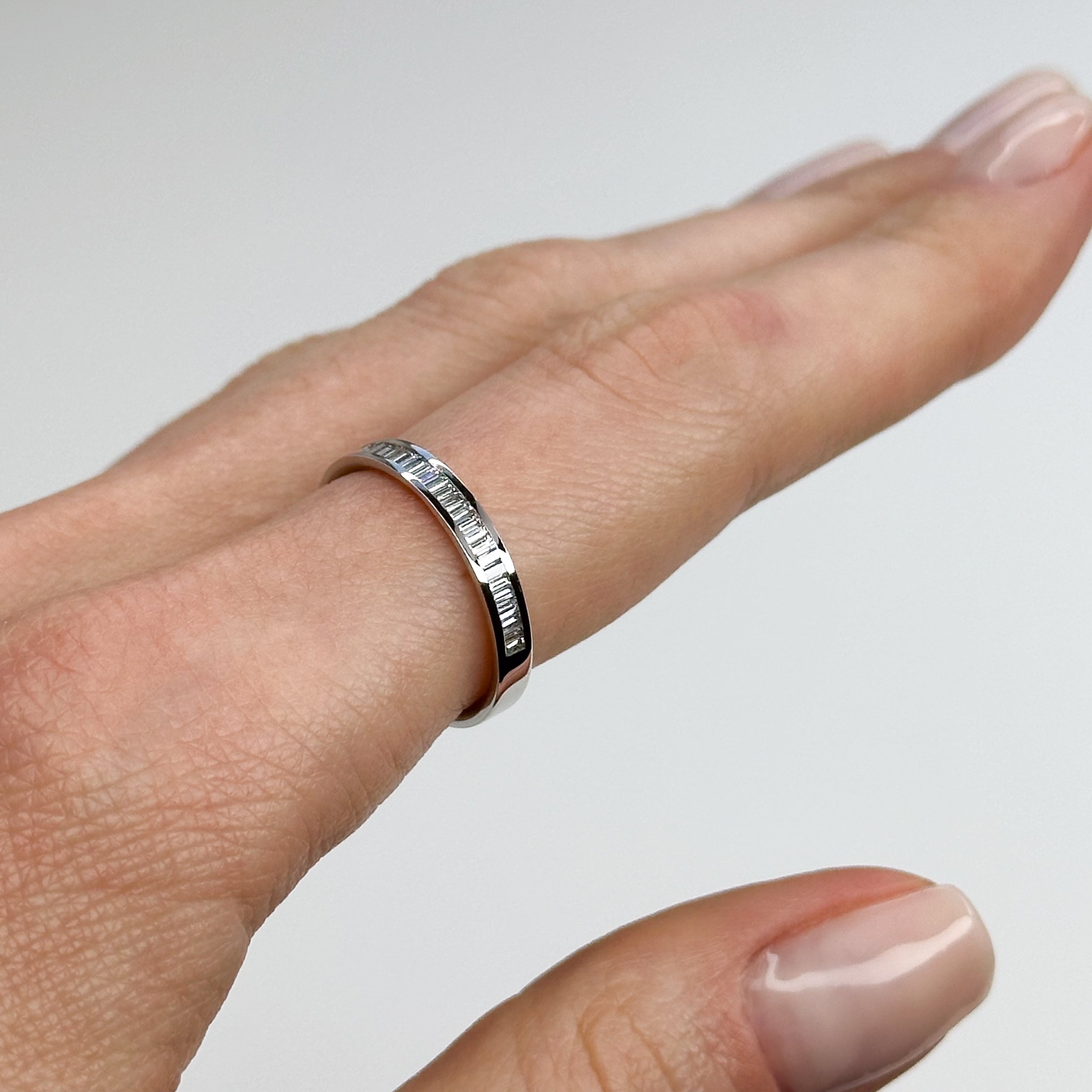 0.58ct Baguette Cut Diamond Eternity Ring