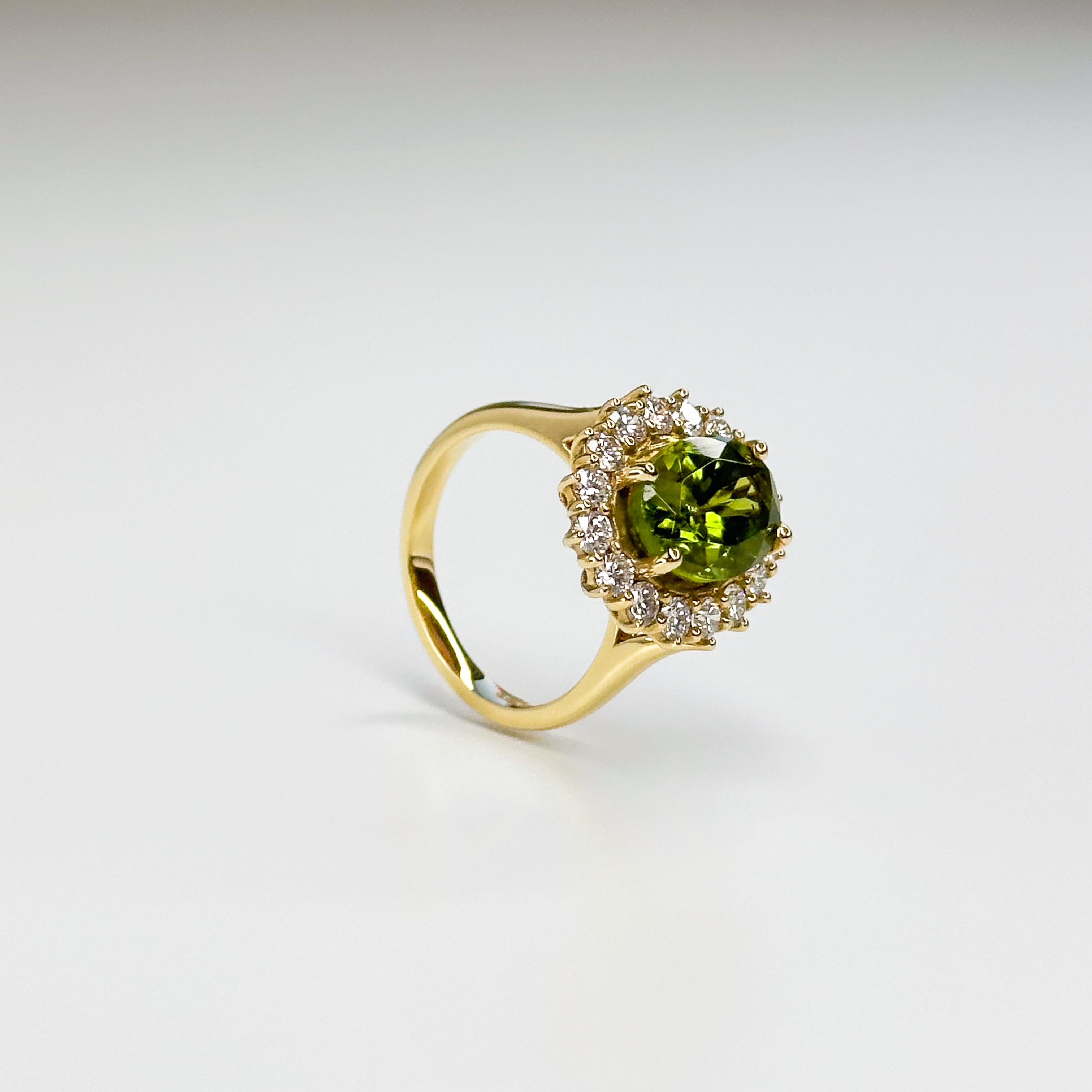 4.61ct Green Peridot Ring