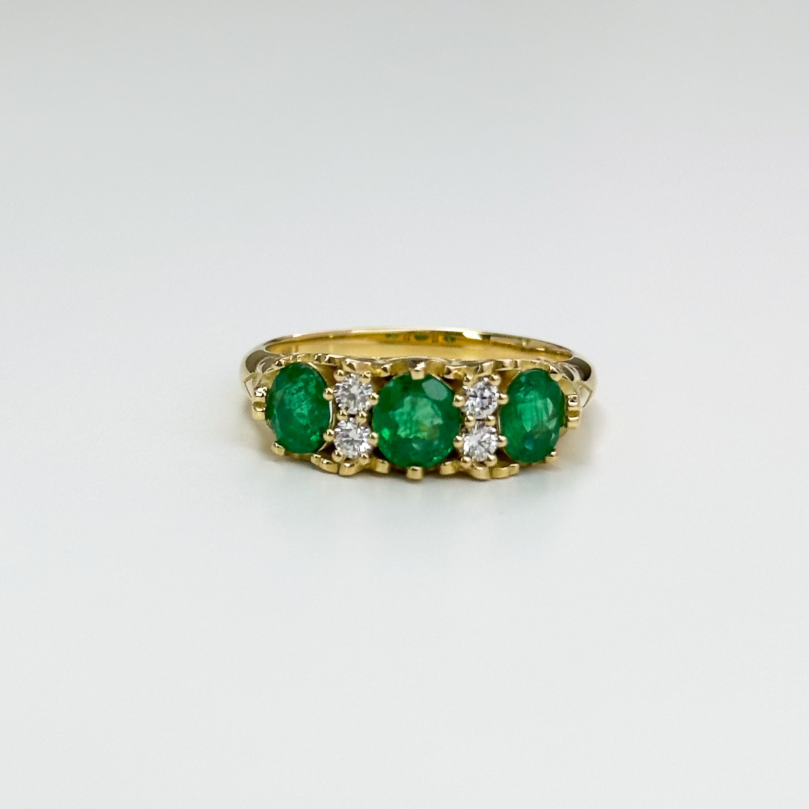 1.60ct Emerald Trilogy with Diamonds