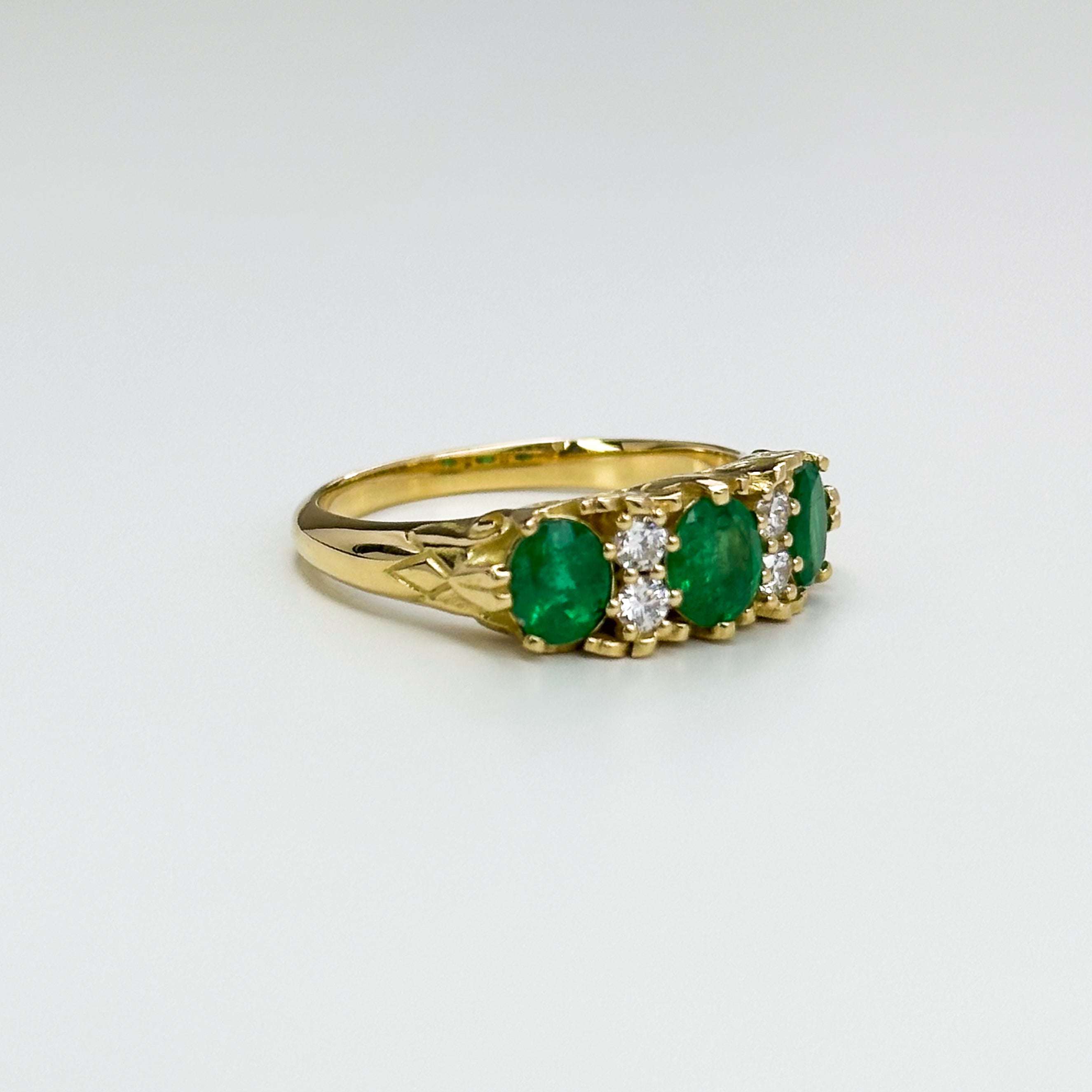 1.60ct Emerald Trilogy with Diamonds