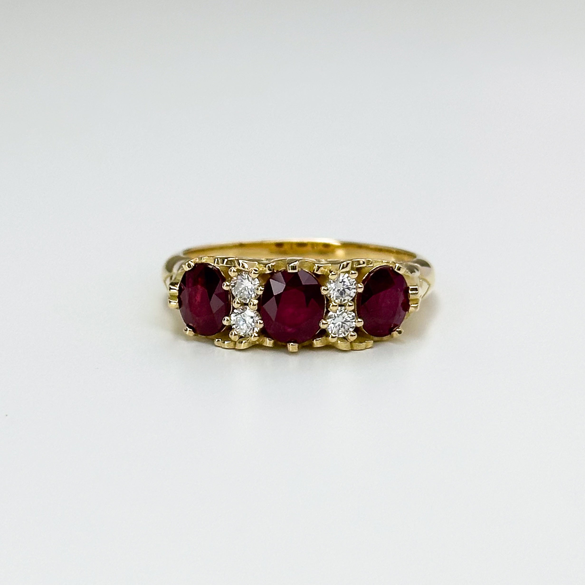 2.05ct Ruby Trilogy with Diamonds
