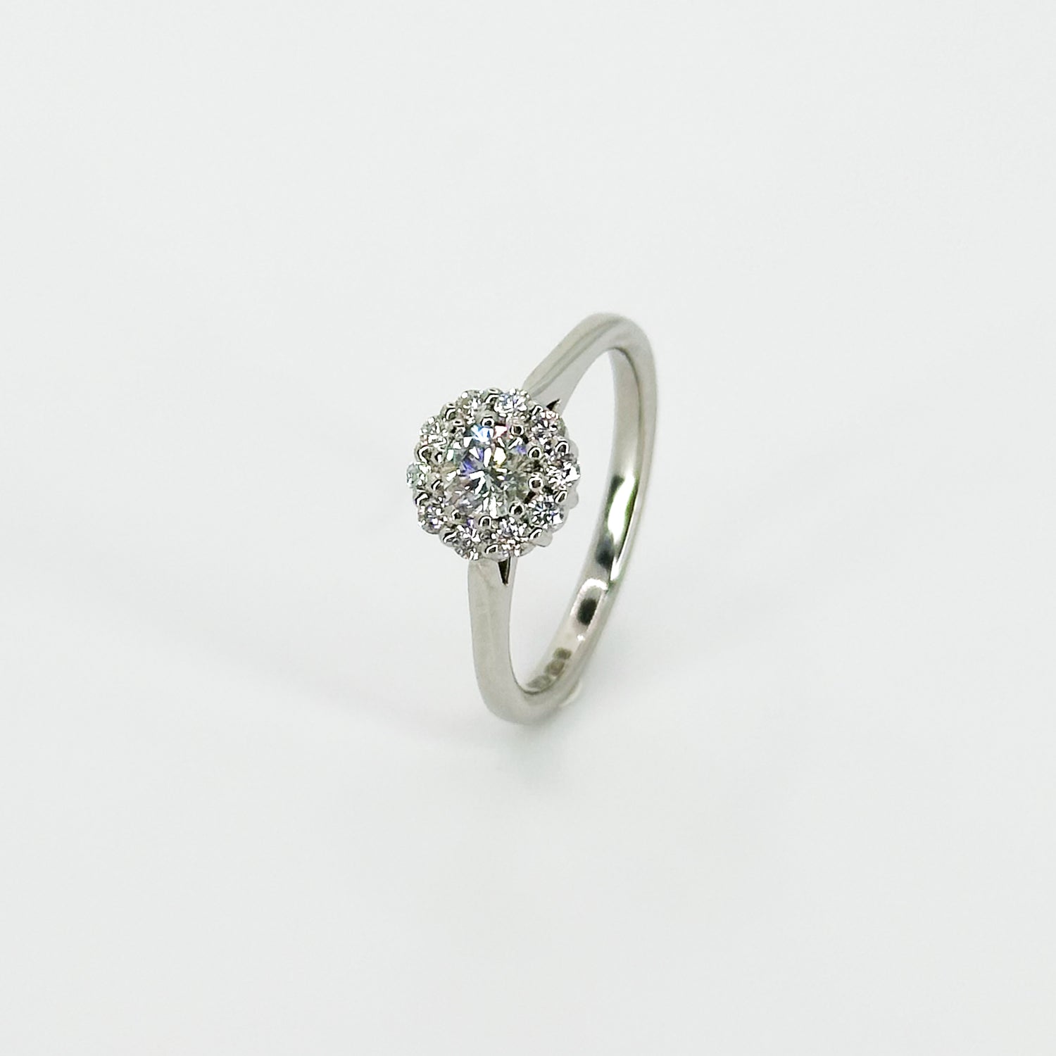 0.31ct GIA Round Cut Diamond Ring with Halo