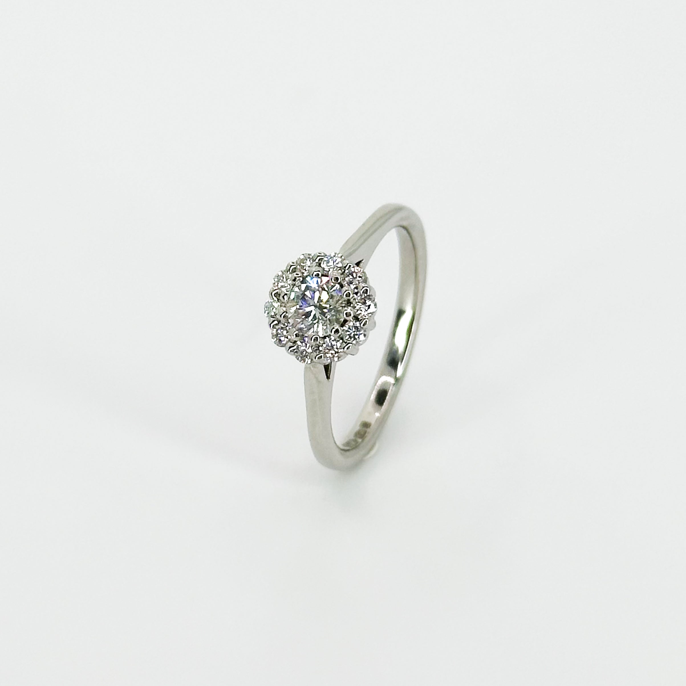 0.31ct GIA Round Cut Diamond Ring with Halo