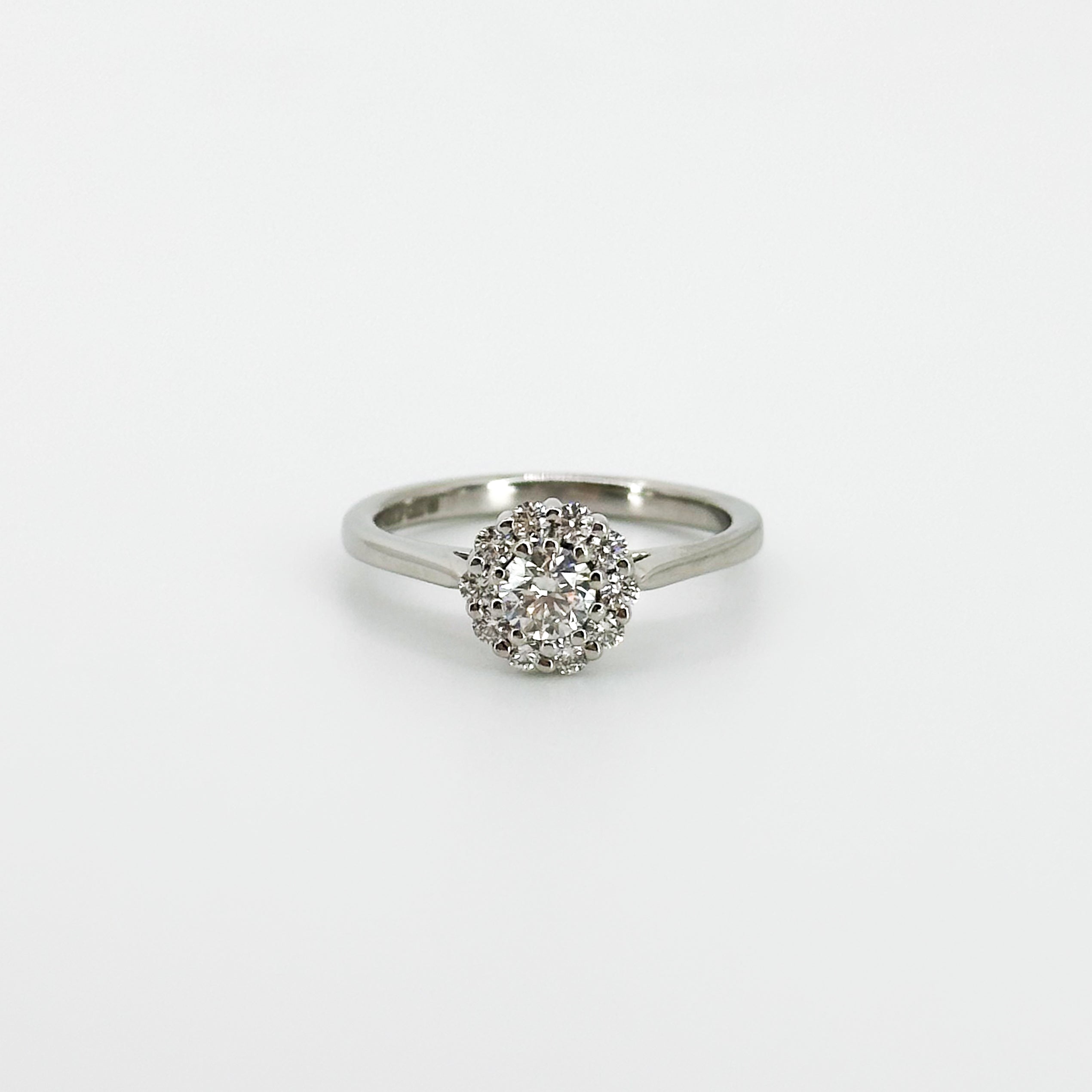 0.31ct GIA Round Cut Diamond Ring with Halo