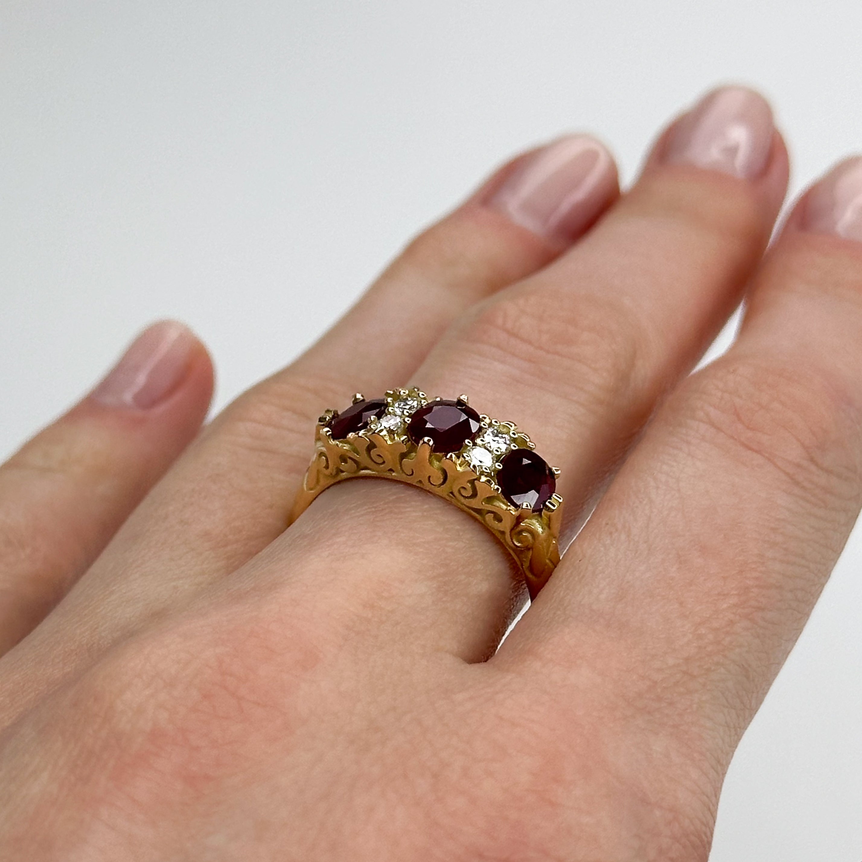 2.05ct Ruby Trilogy with Diamonds