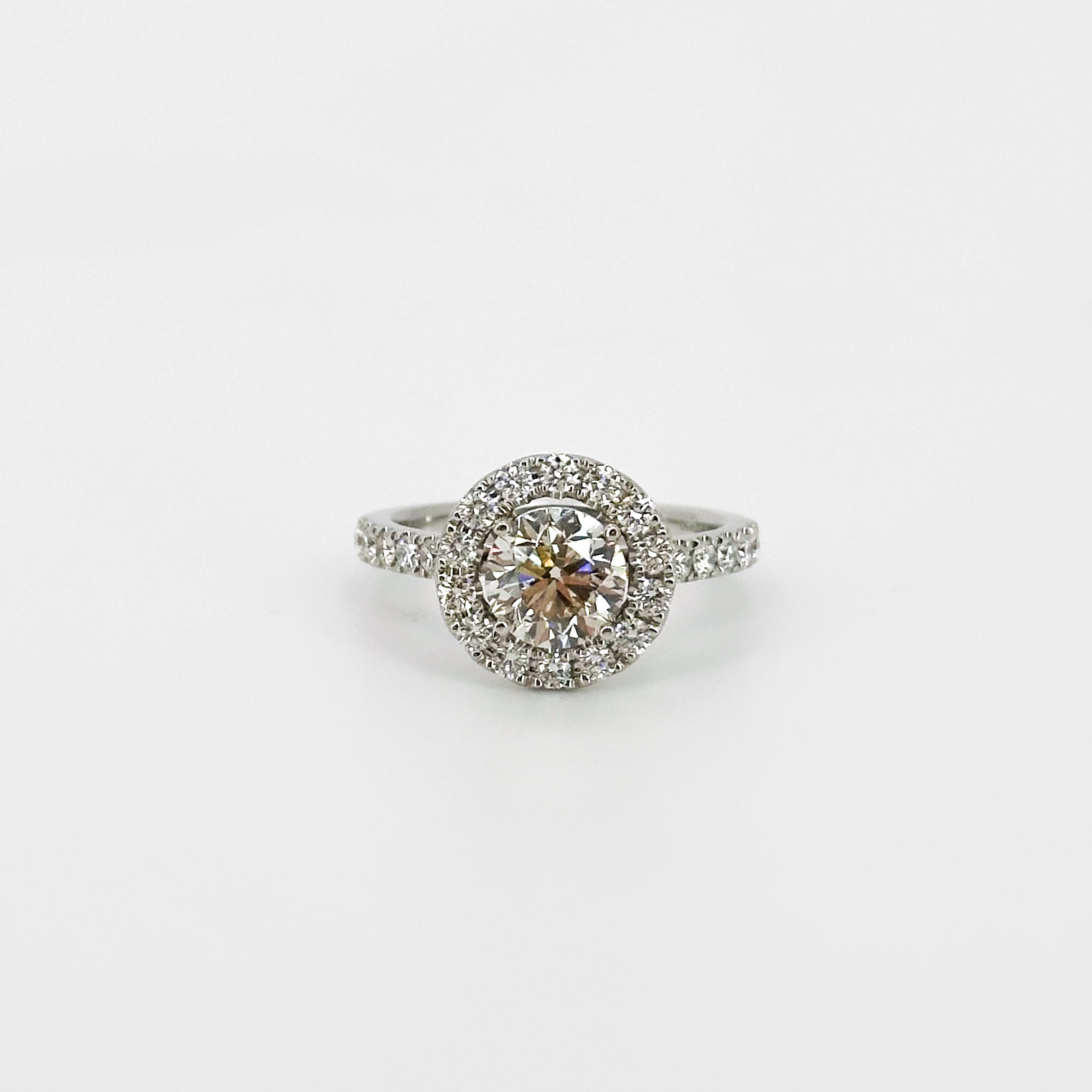 1.40ct Diamond Engagement Ring with Diamond Halo