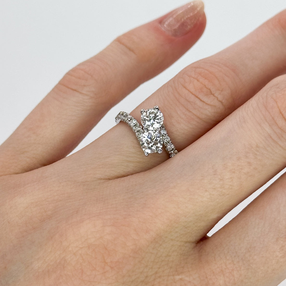 Two stone diamond ring