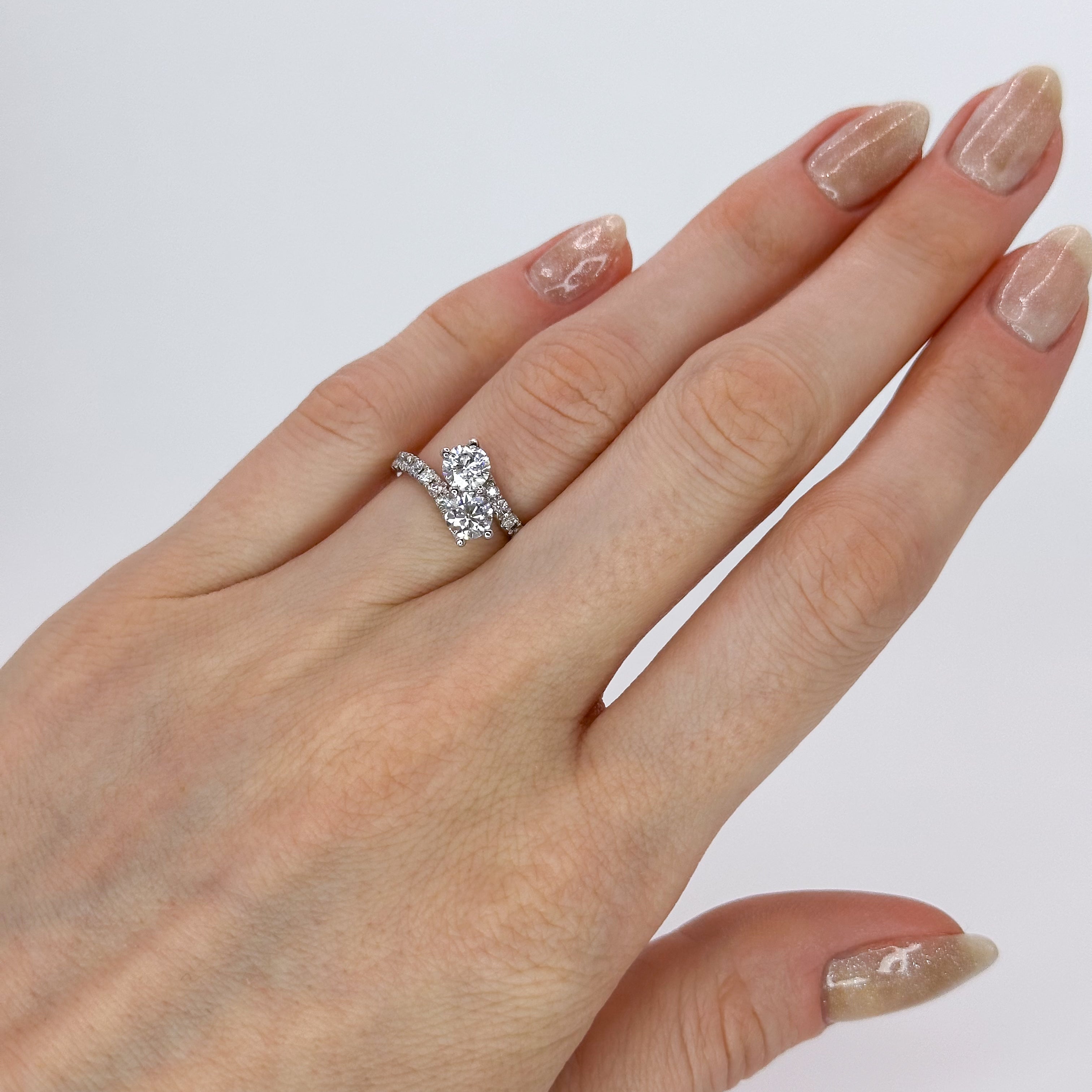 Two stone diamond ring
