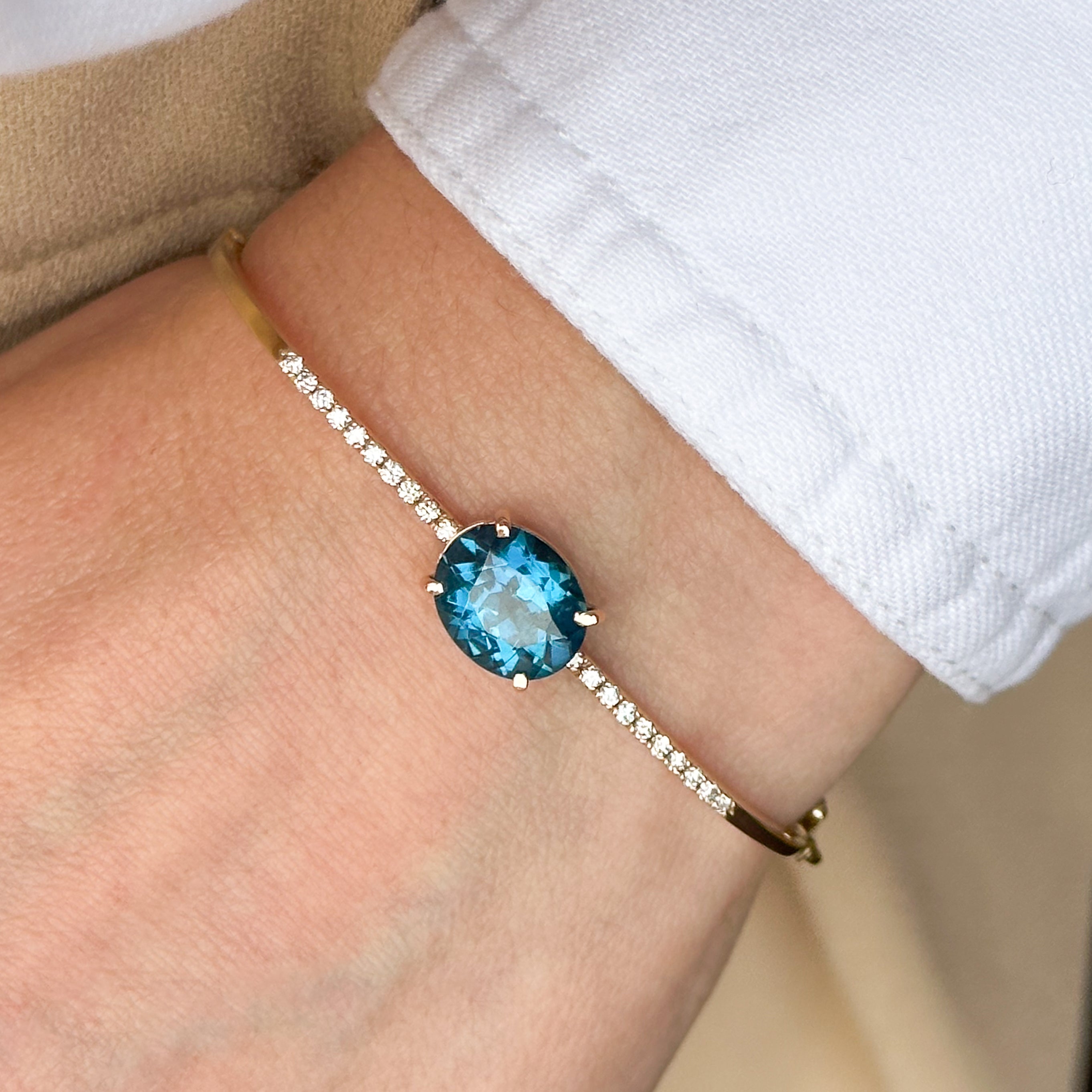 Topaz and Diamond Bracelet