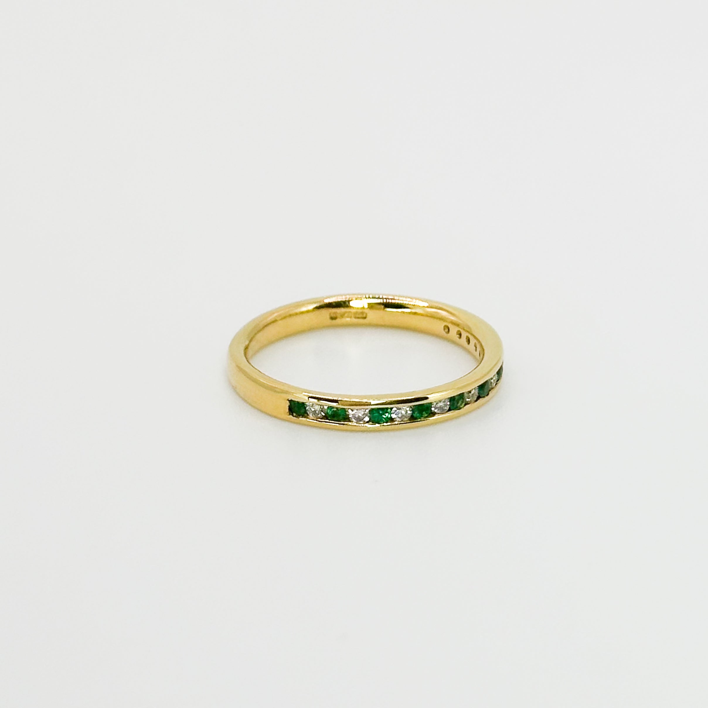Diamond and Emerald Channel Set Eternity Ring