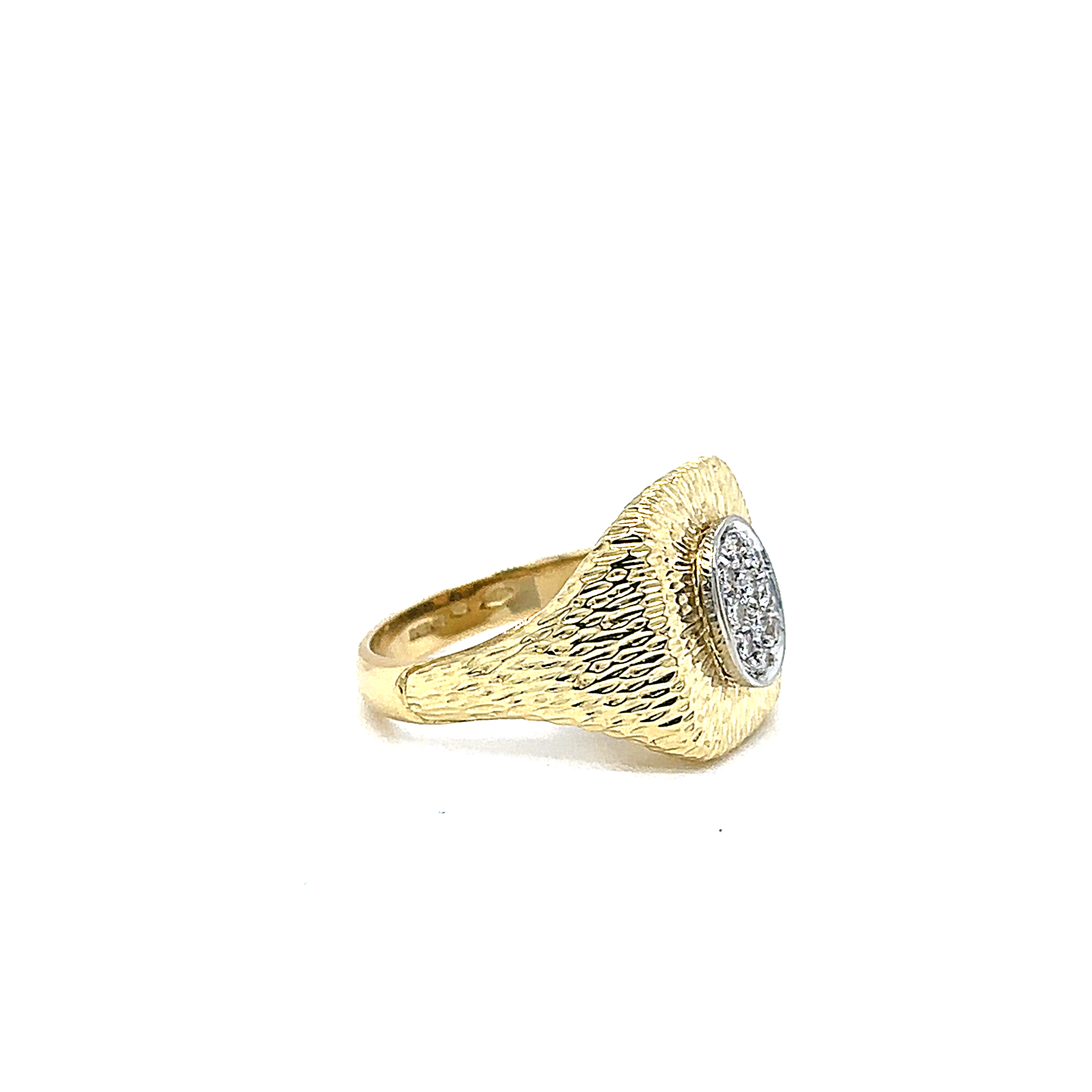 Vintage Diamond set signet ring