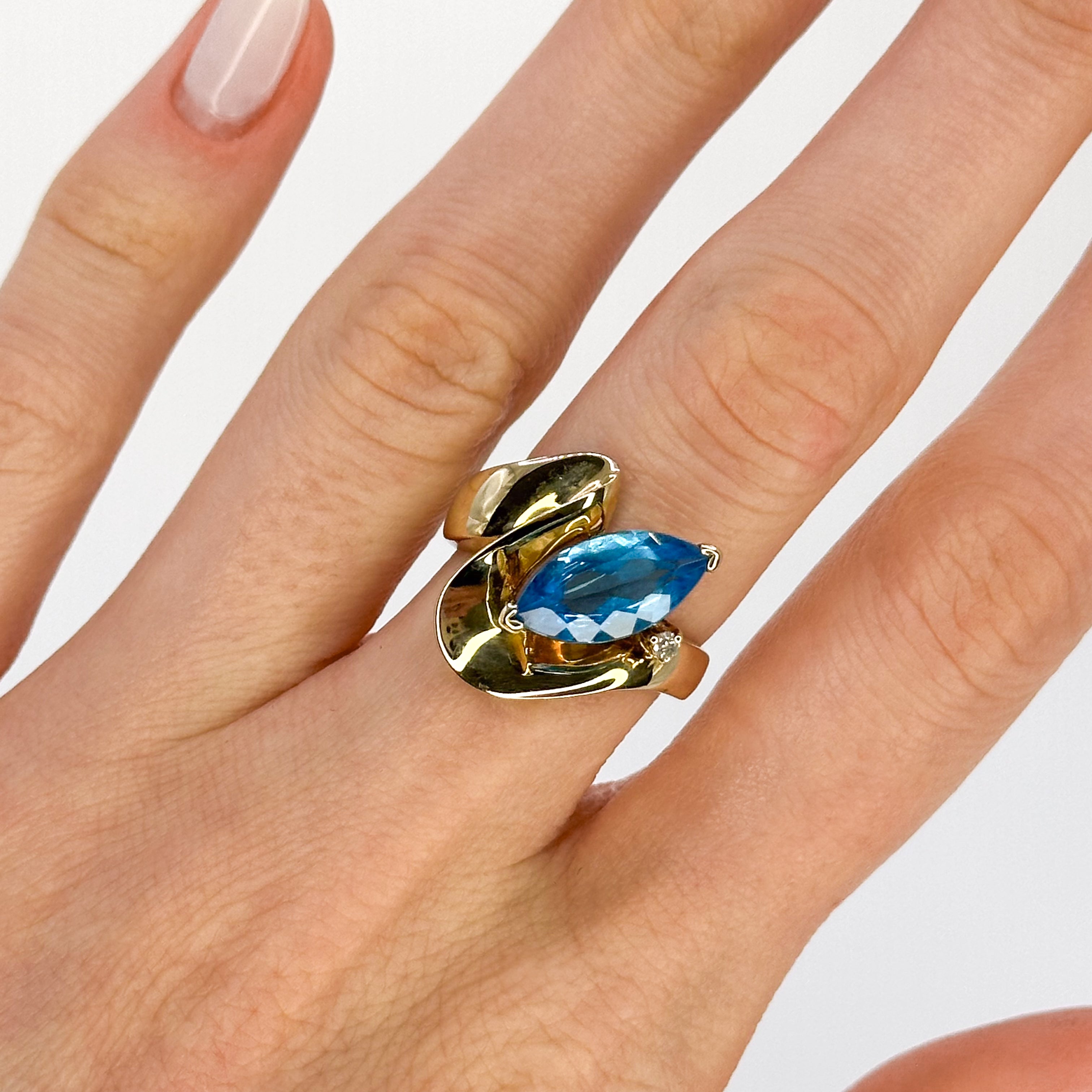 Marquise Cut Topaz Vintage Ring