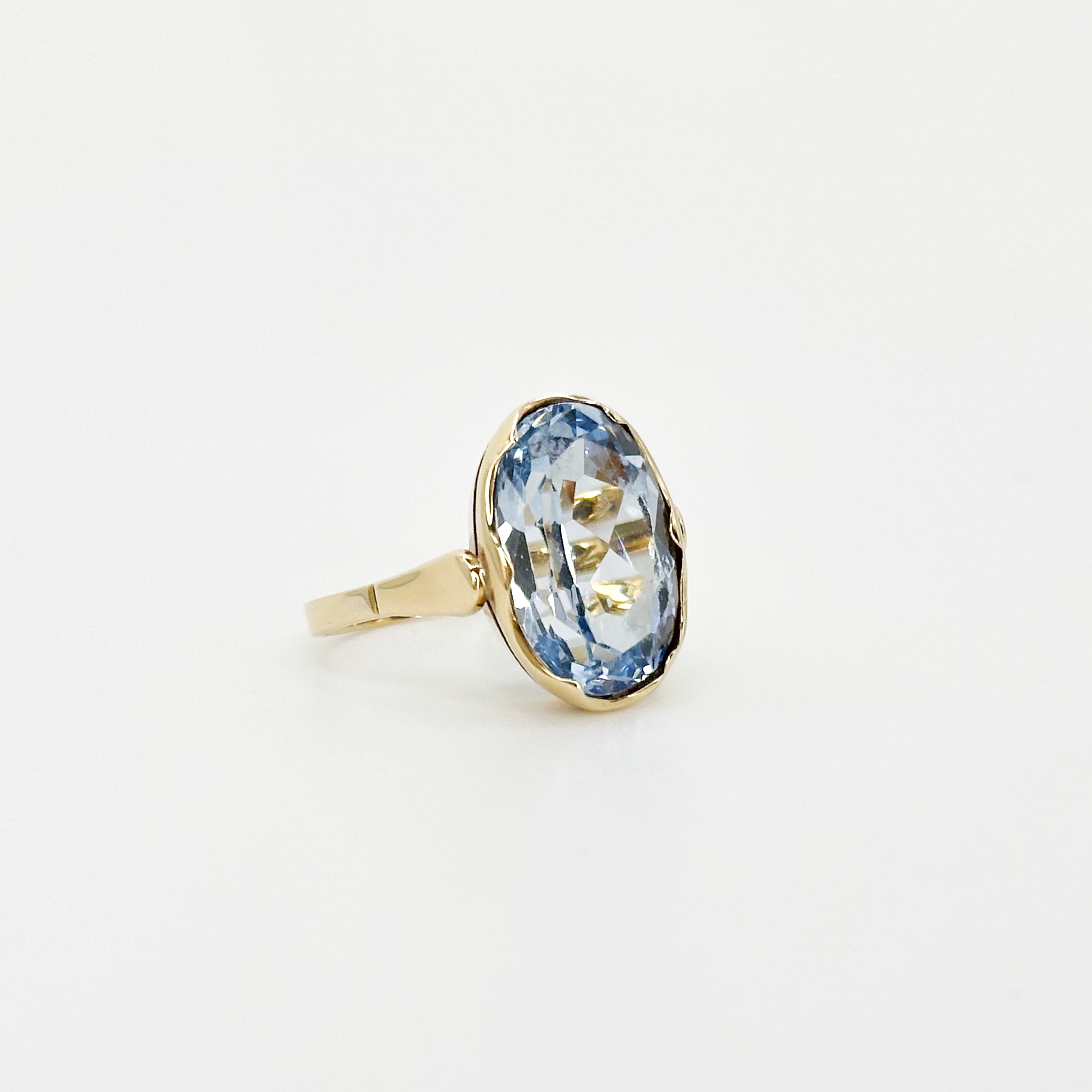Oval Cut Topaz Vintage Ring
