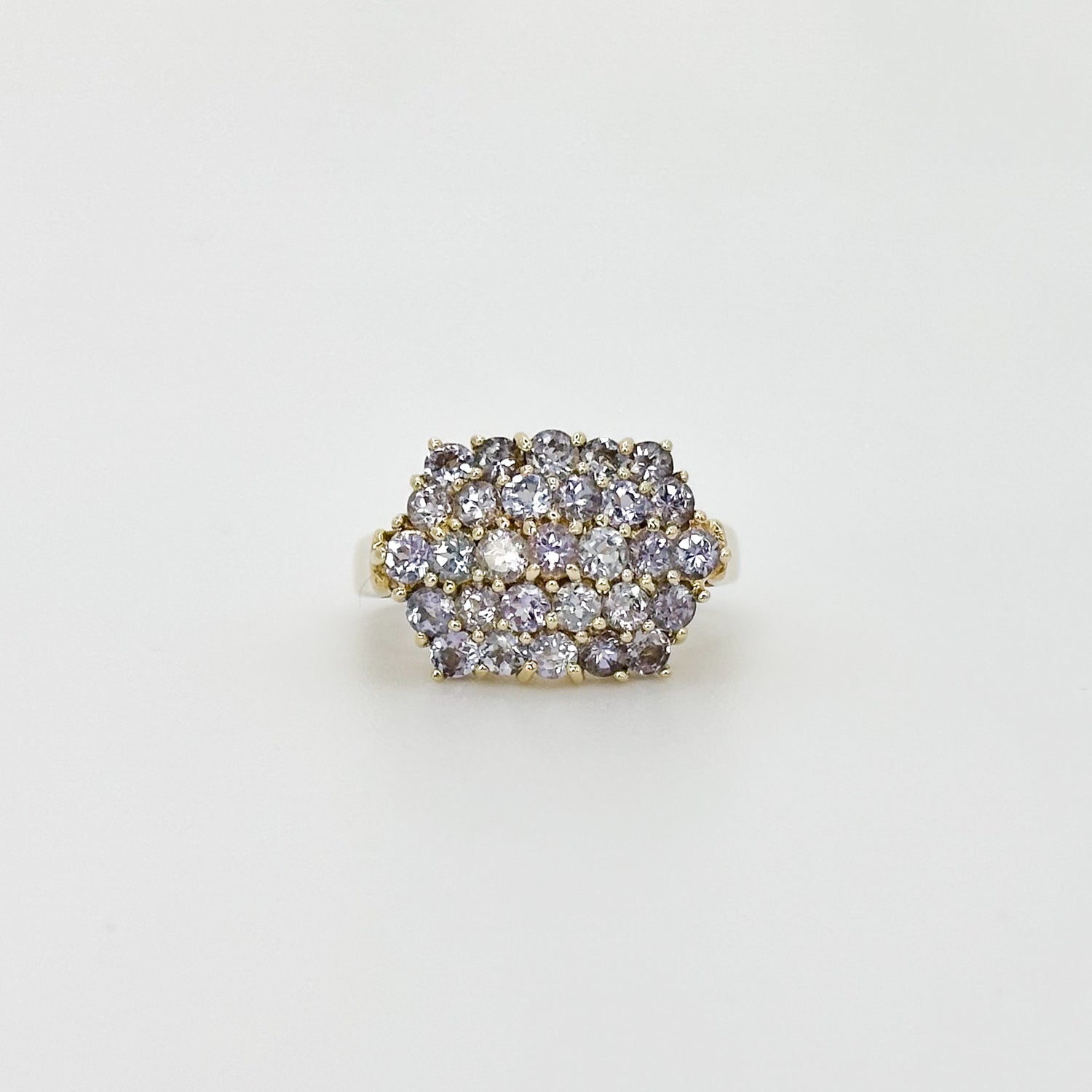 Tanzanite Cluster Ring