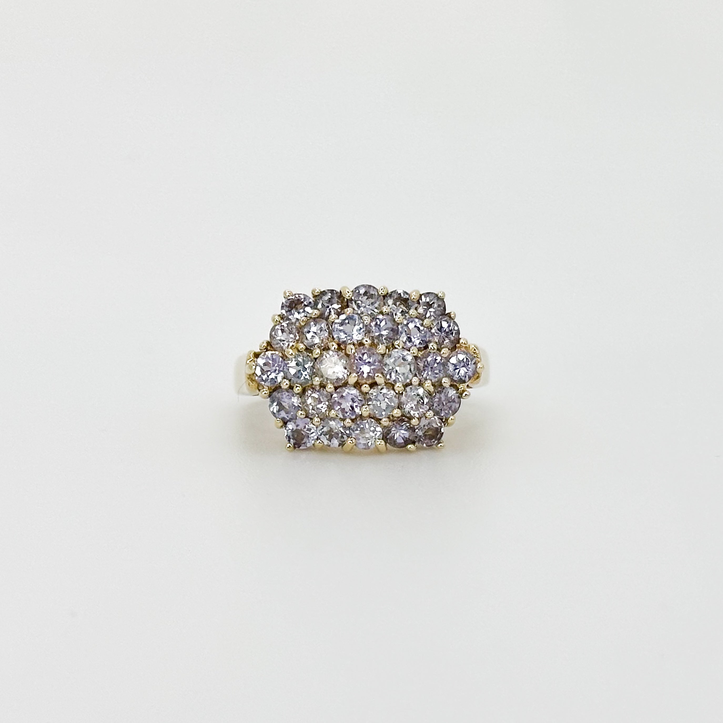 Tanzanite Cluster Ring
