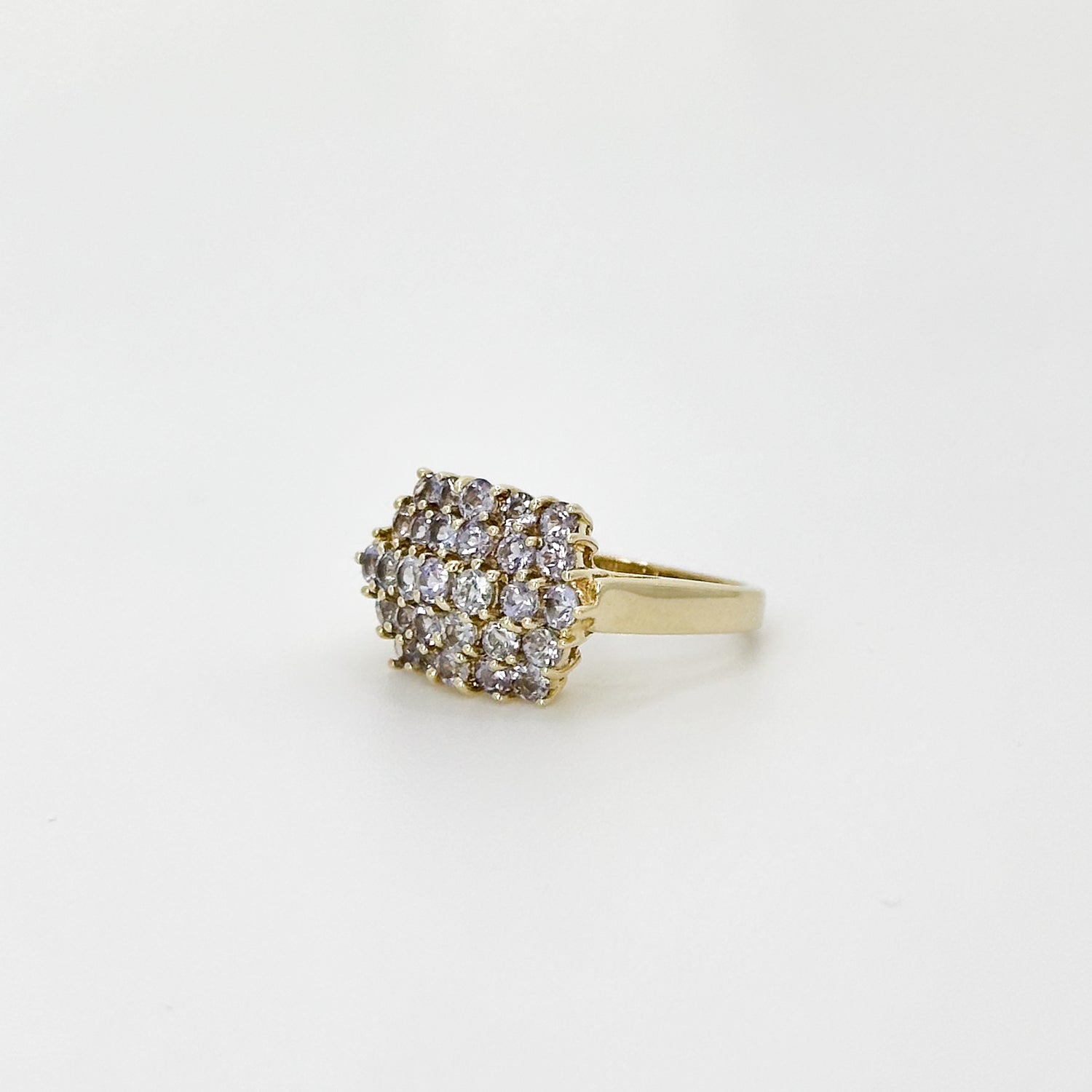 Tanzanite Cluster Ring