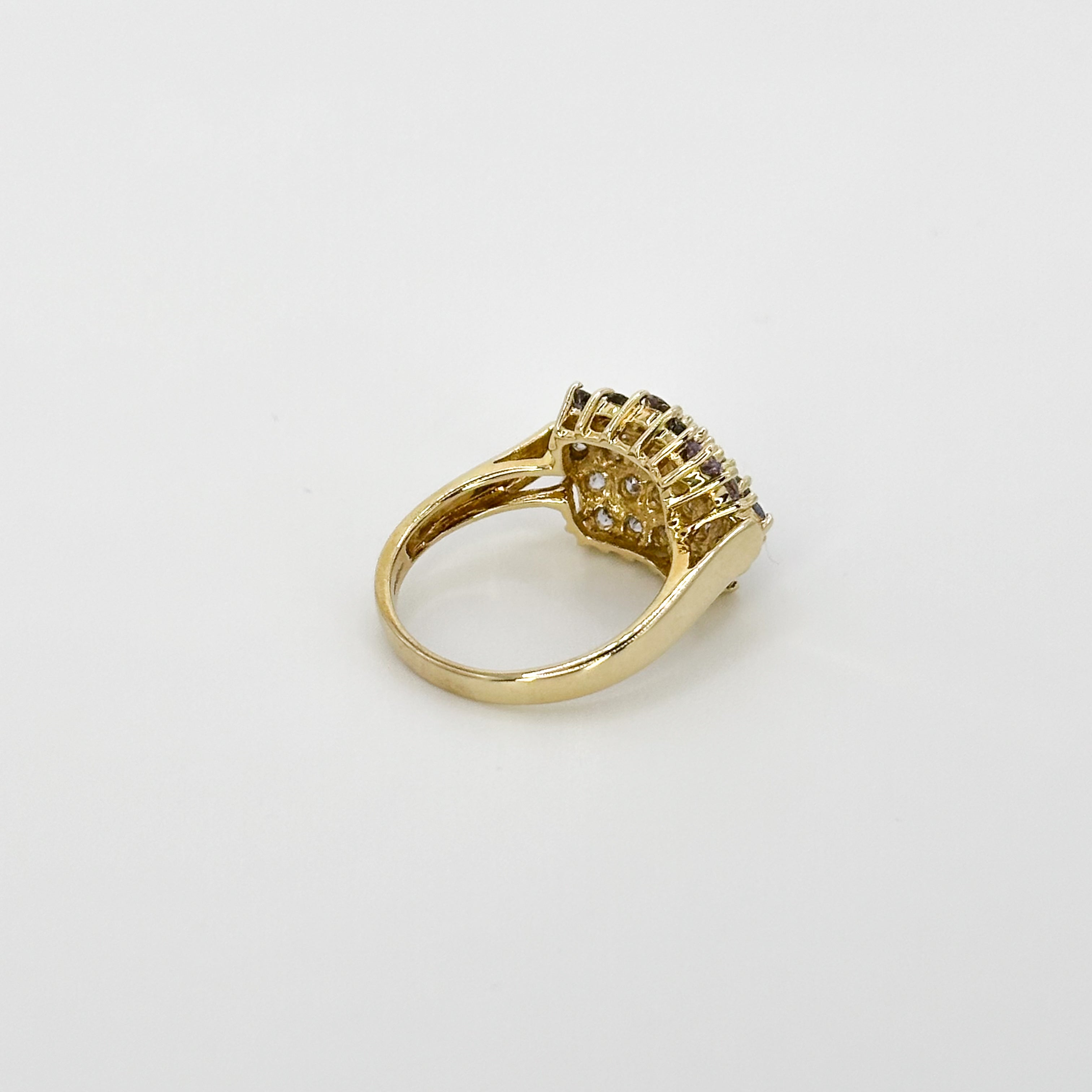 Tanzanite Cluster Ring