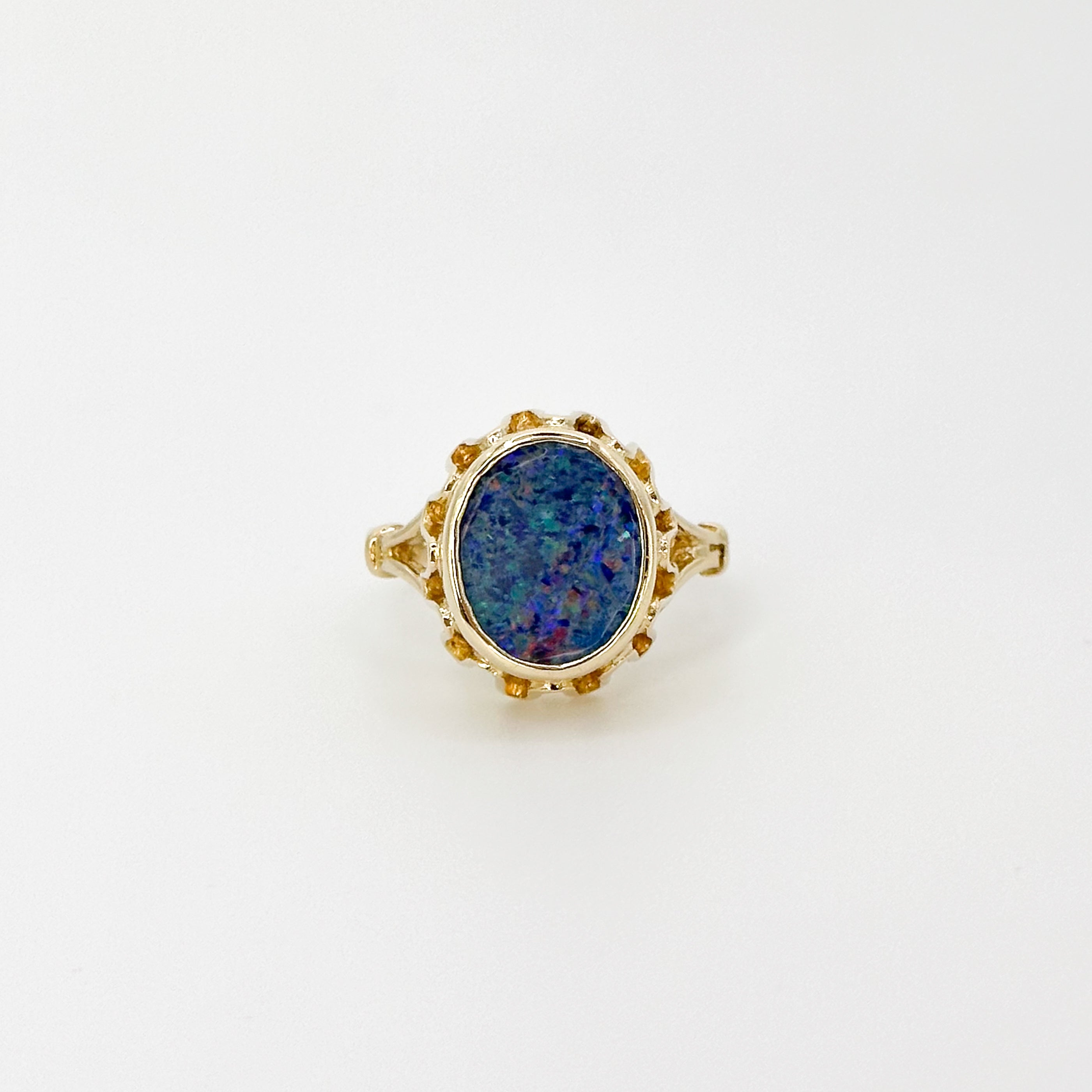 Vintage Blue Opal Ring