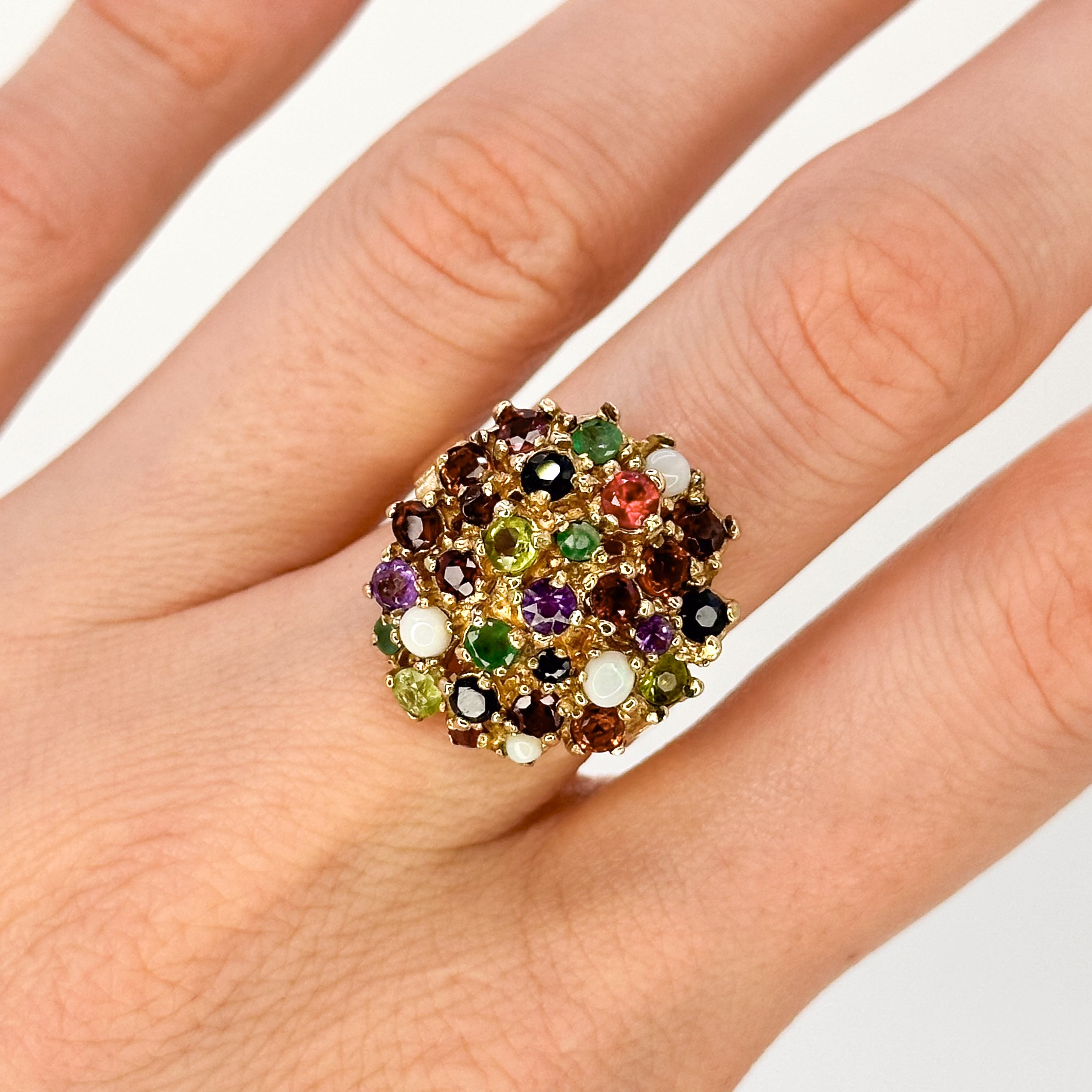 Multi-gemstone Cocktail Ring
