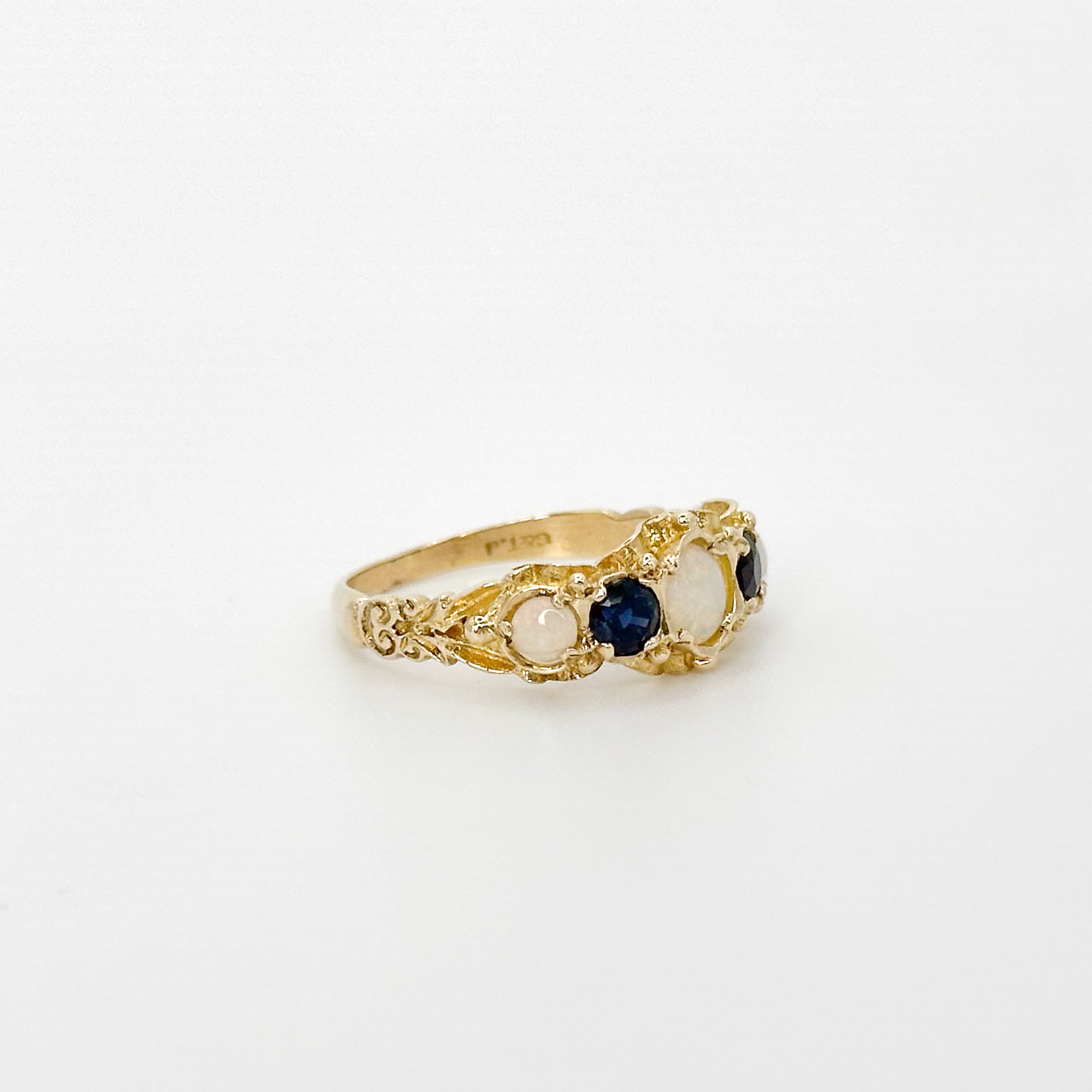 Opal and Sapphire Vintage Ring