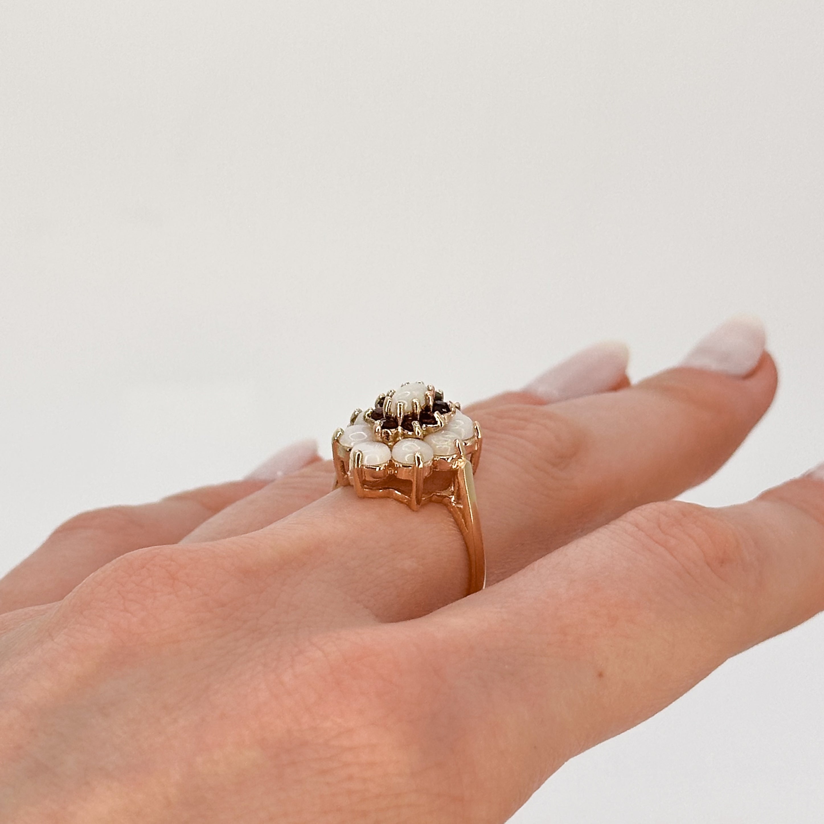 Opal and Garnet Vintage Ring