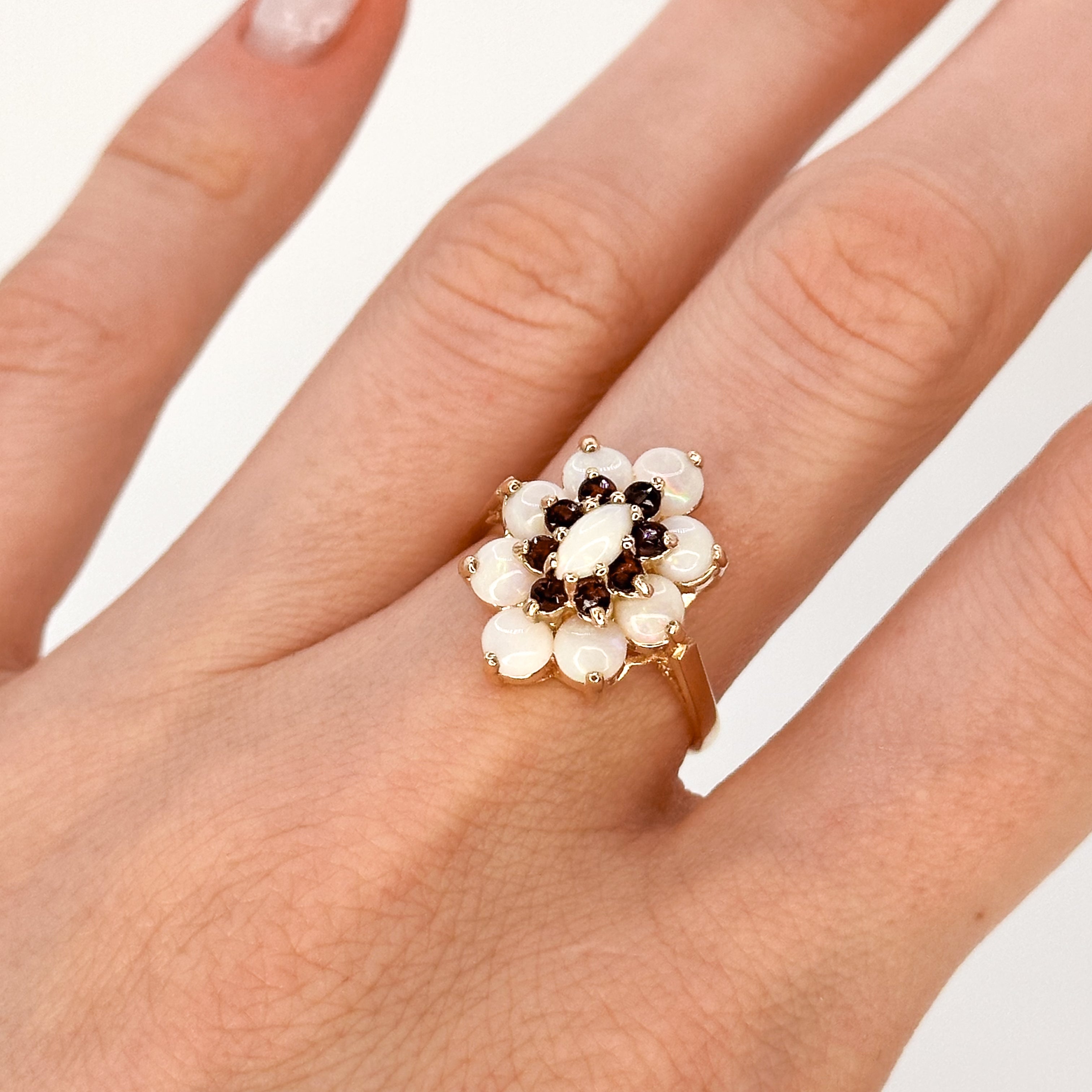 Opal and Garnet Vintage Ring