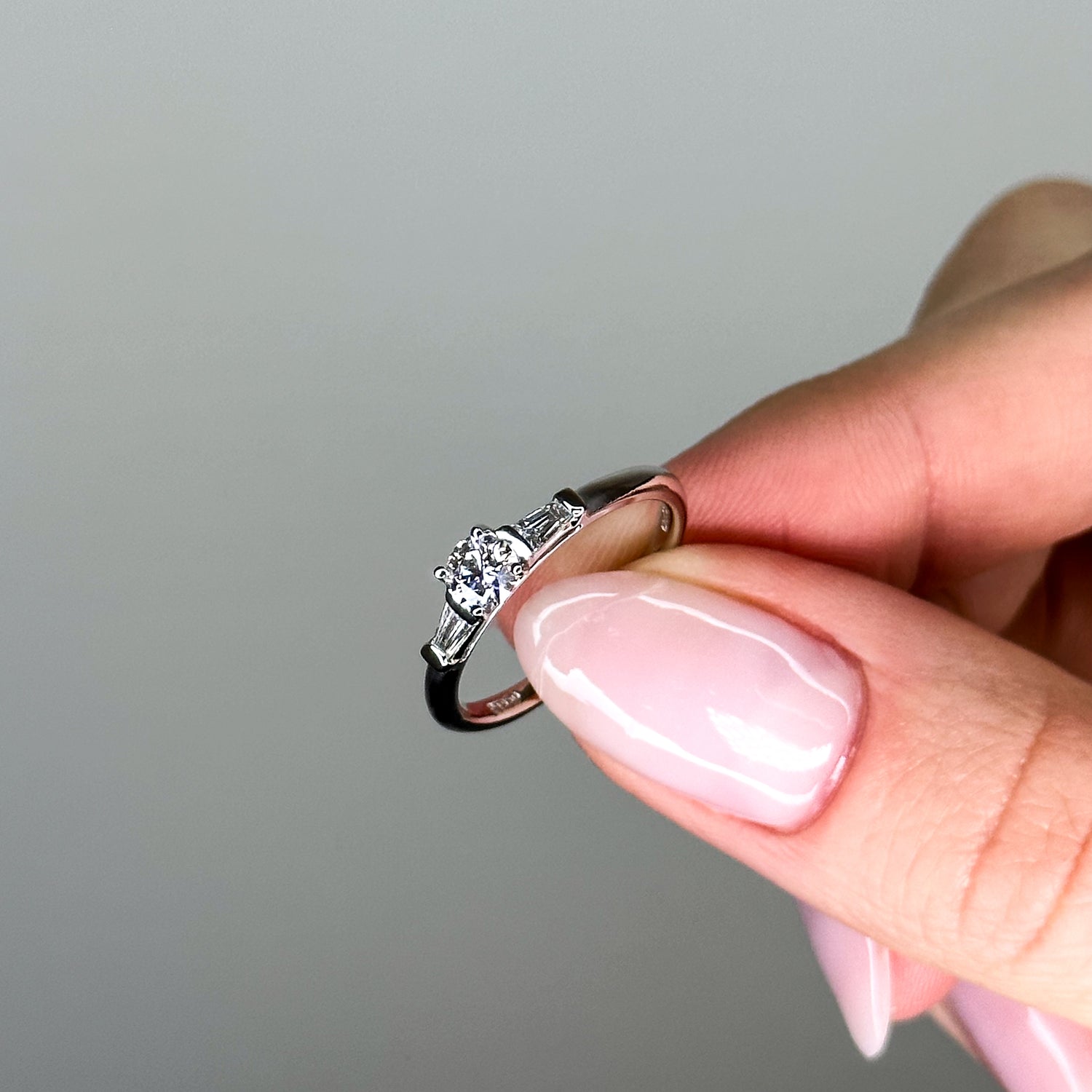 0.30ct Round Cut Diamond Trilogy Ring in Platinum